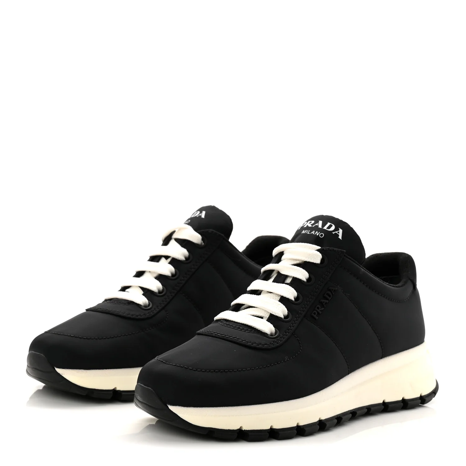 Re-Nylon Piuma Logo Quilted 45mm Sneakers 36.5 Black - Image 3