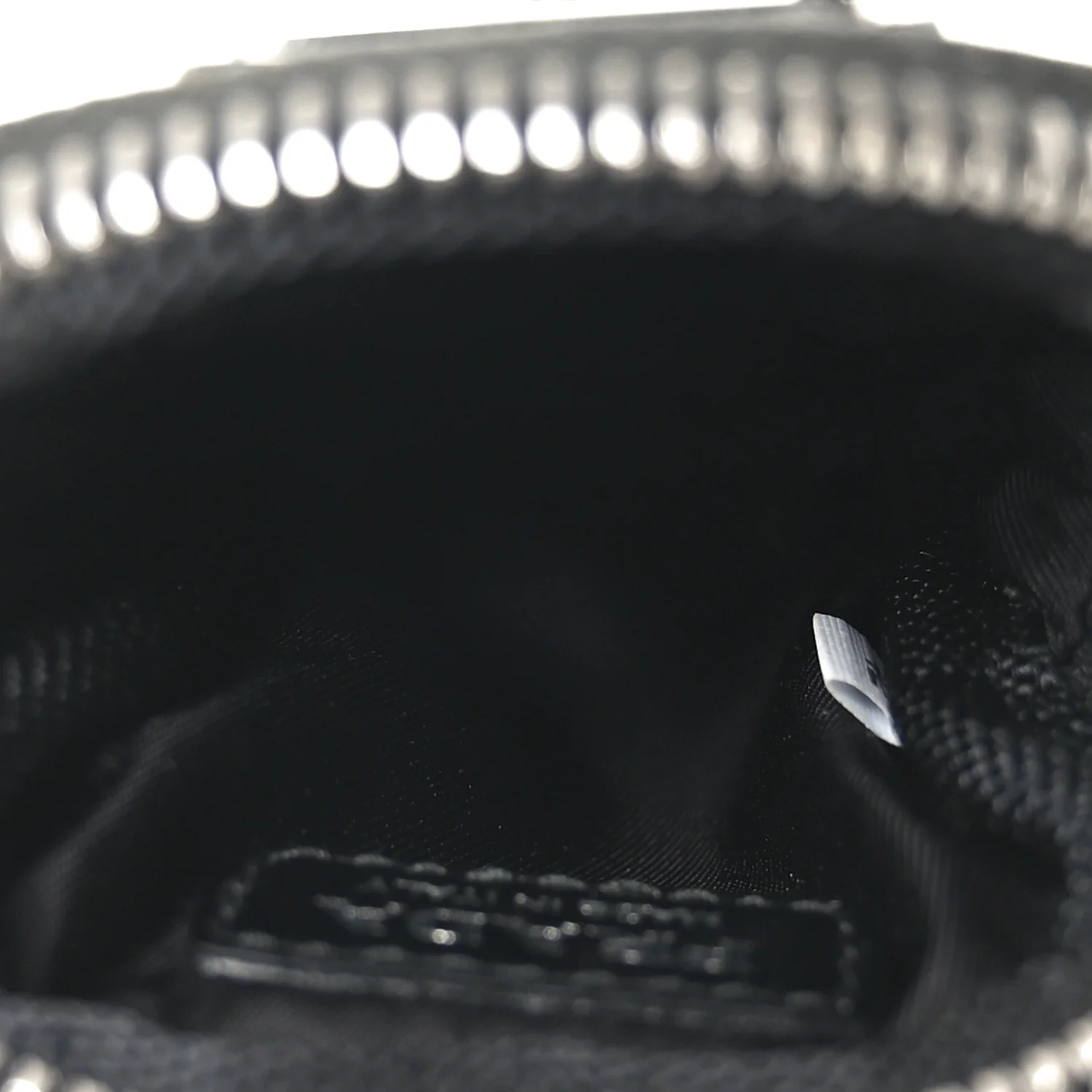 Re-Nylon Pocket Triangle Padded Mini Key Chain Pouch Black - Image 5