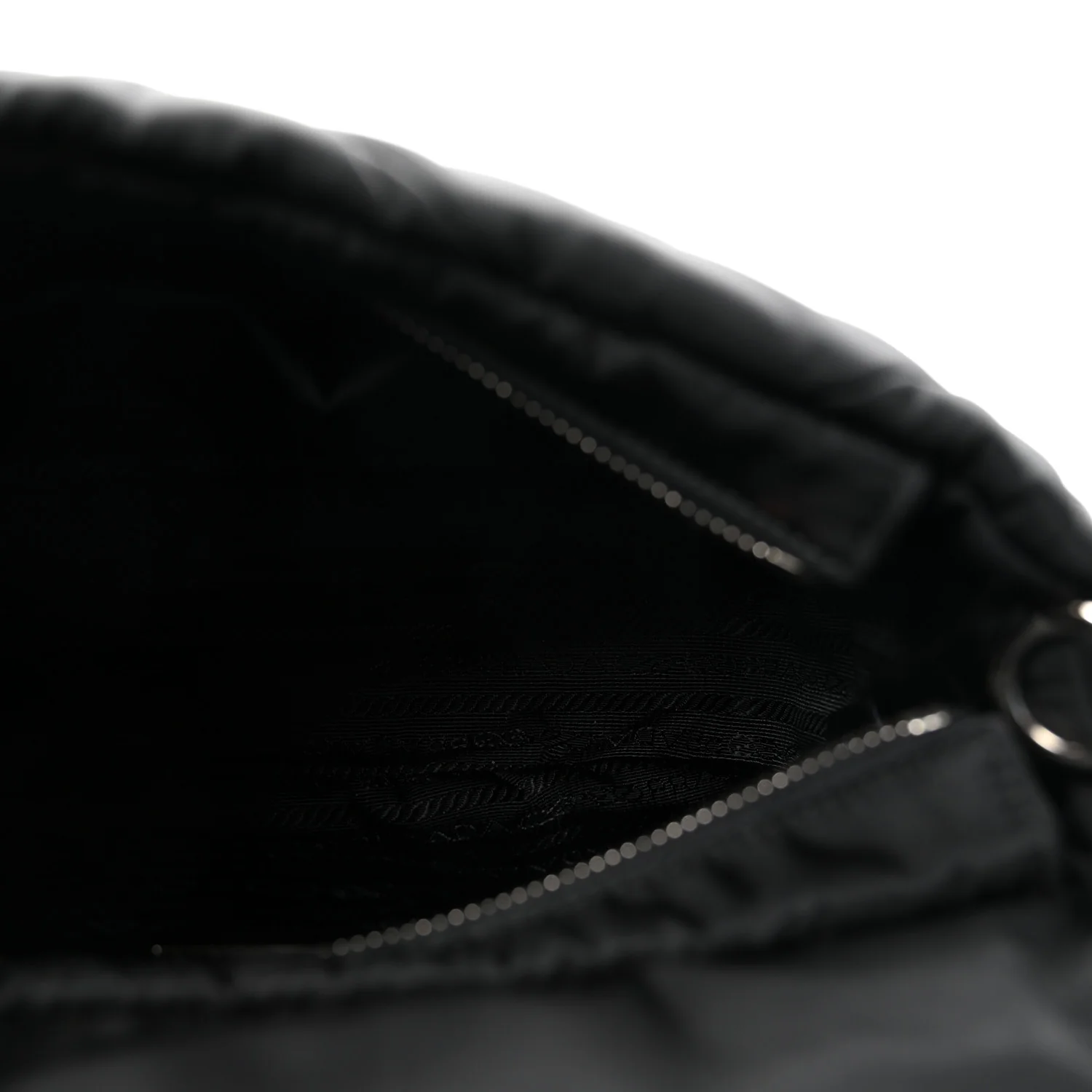 Re-Nylon Quilted Padded Flap Shoulder Bag Black - Image 7