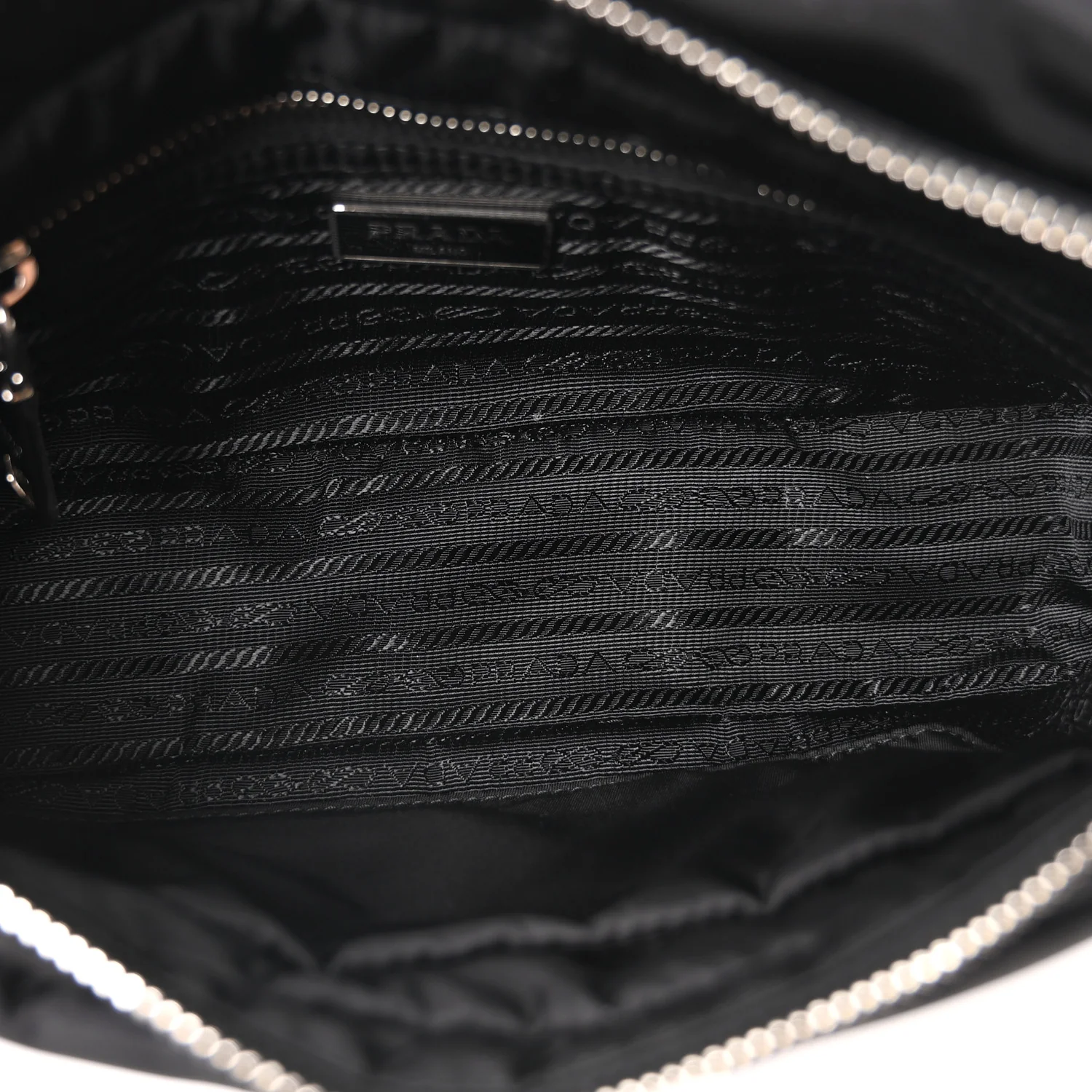 Re-Nylon Quilted Padded Flap Shoulder Bag Black - Image 5
