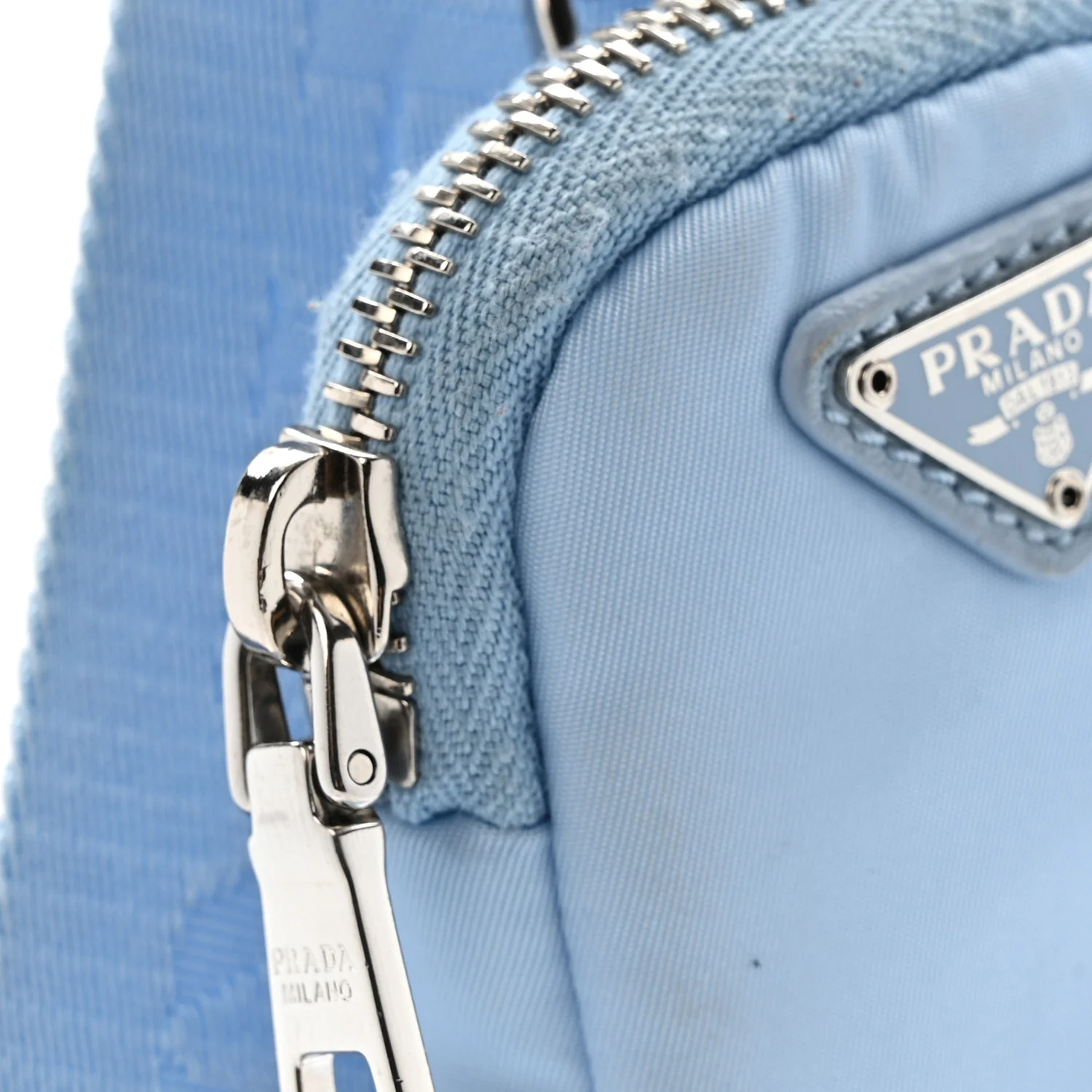 Re-Nylon Quilted Padded Flap Shoulder Bag Celeste - Image 18