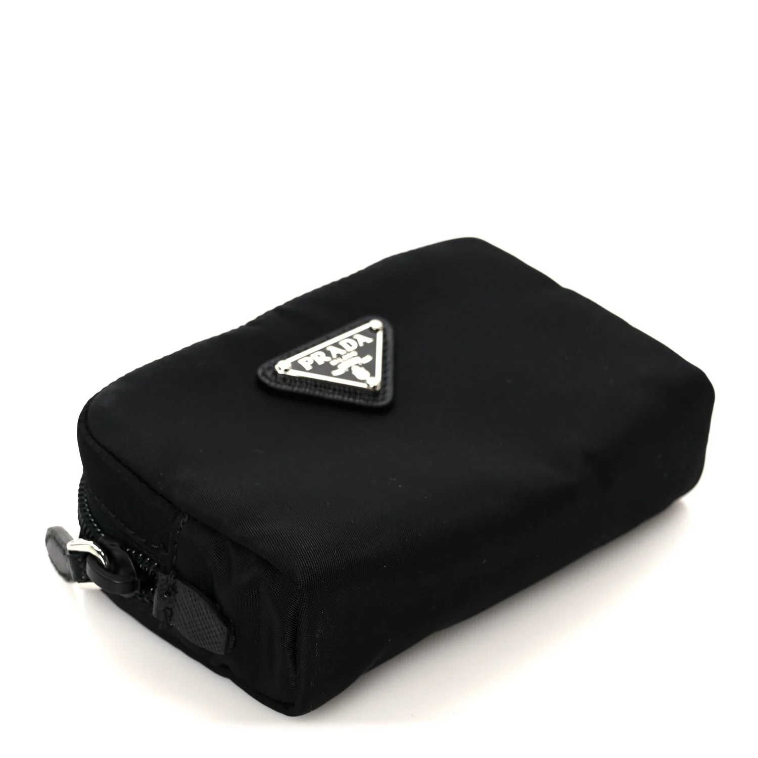 Re-Nylon Saffiano Cosmetic Pouch Black - Image 4