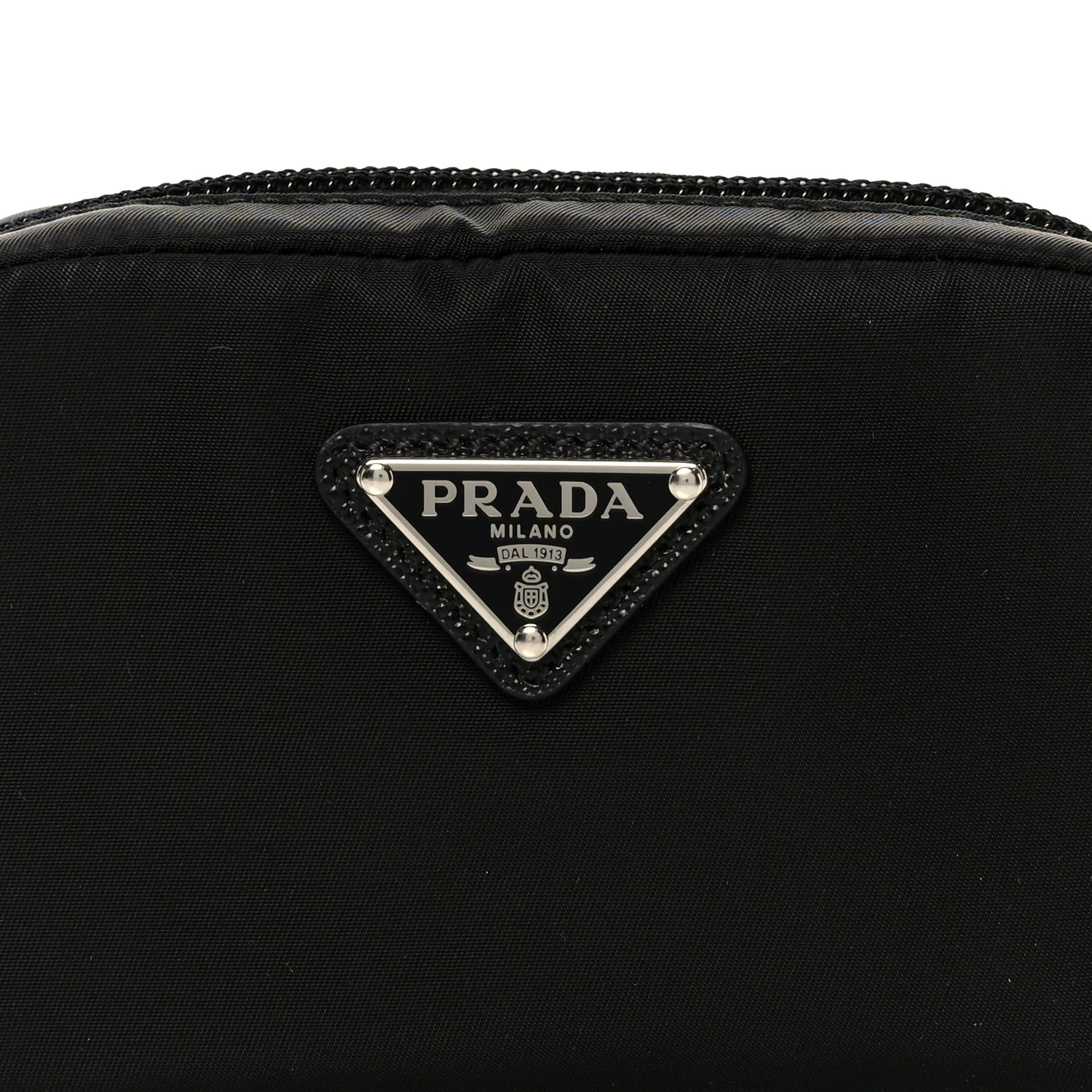 Re-Nylon Saffiano Cosmetic Pouch Black - Image 7