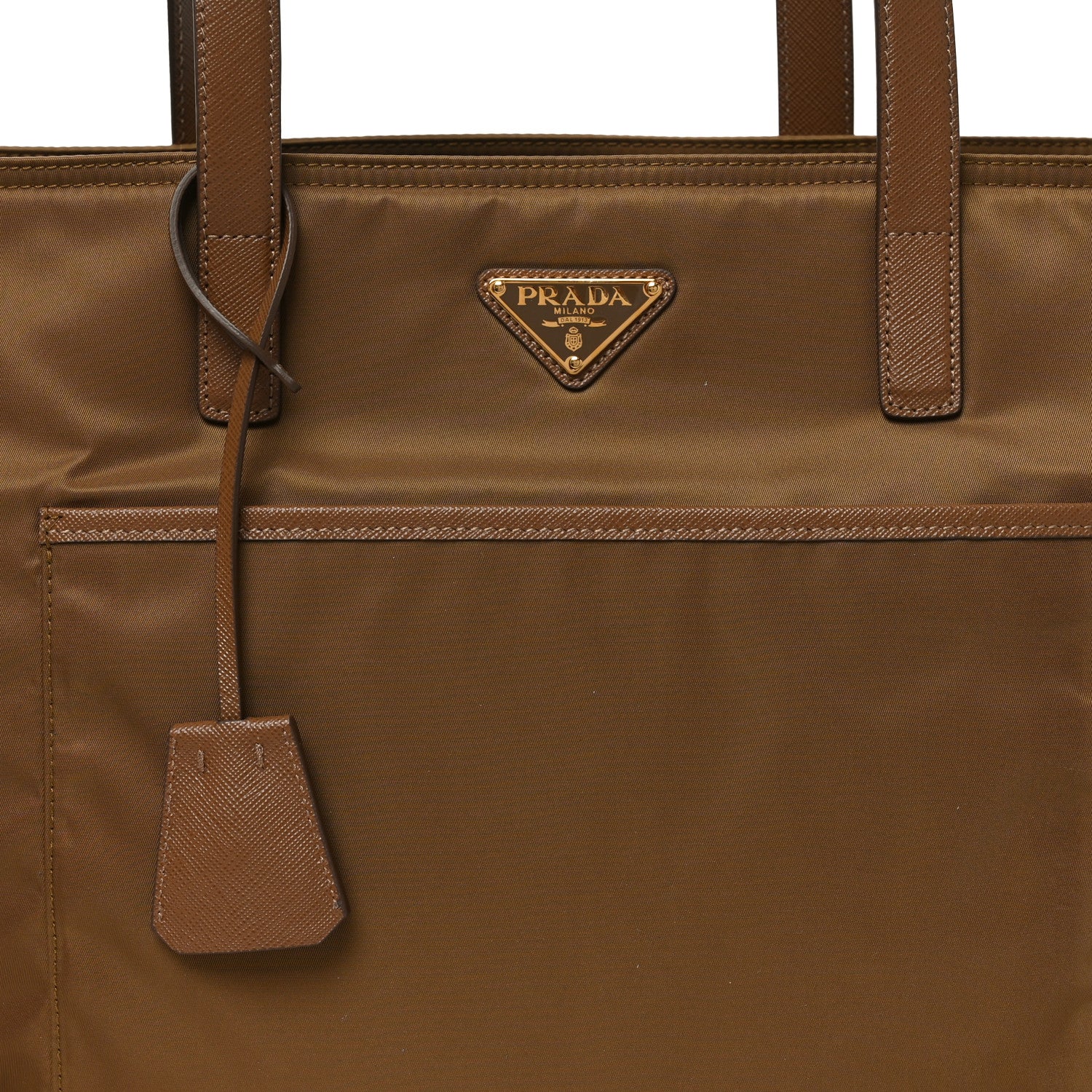 Re-Nylon Saffiano Large Tote Cork Beige - Image 7