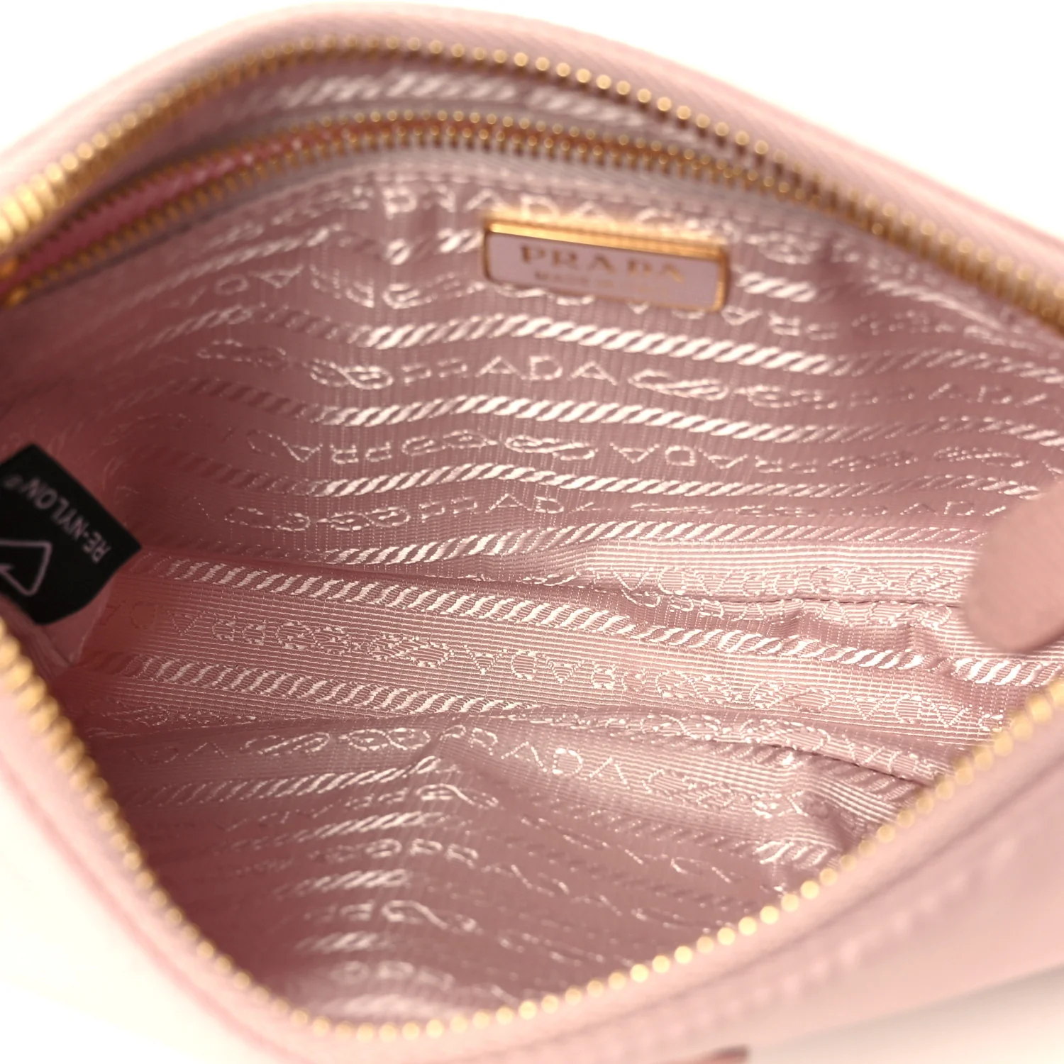 Re-Nylon Saffiano Mini Re-Edition 2005 Bag Alabastro - Image 5