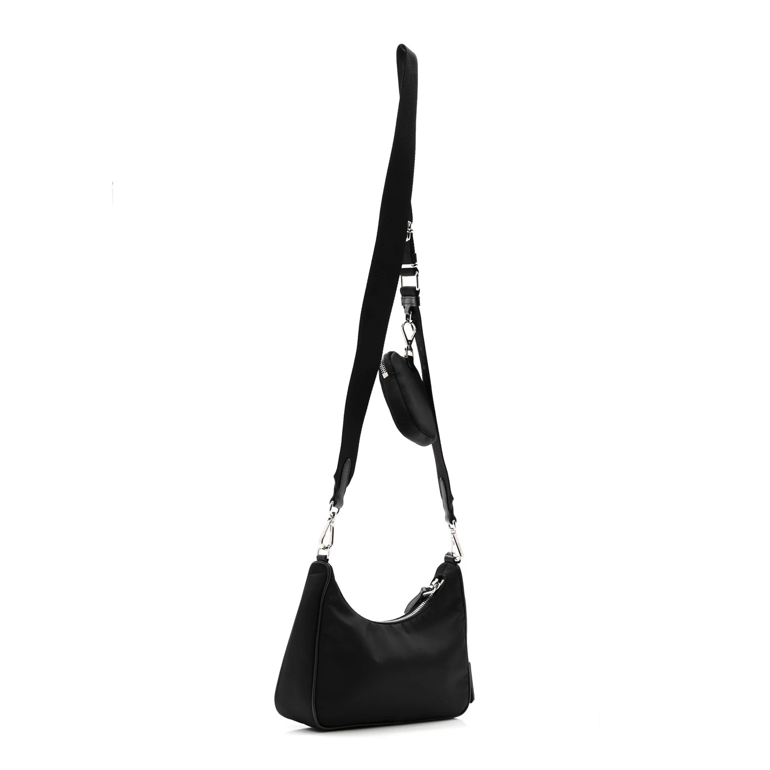 Re-Nylon Saffiano Re-Edition 2005 Shoulder Bag Black - Image 3
