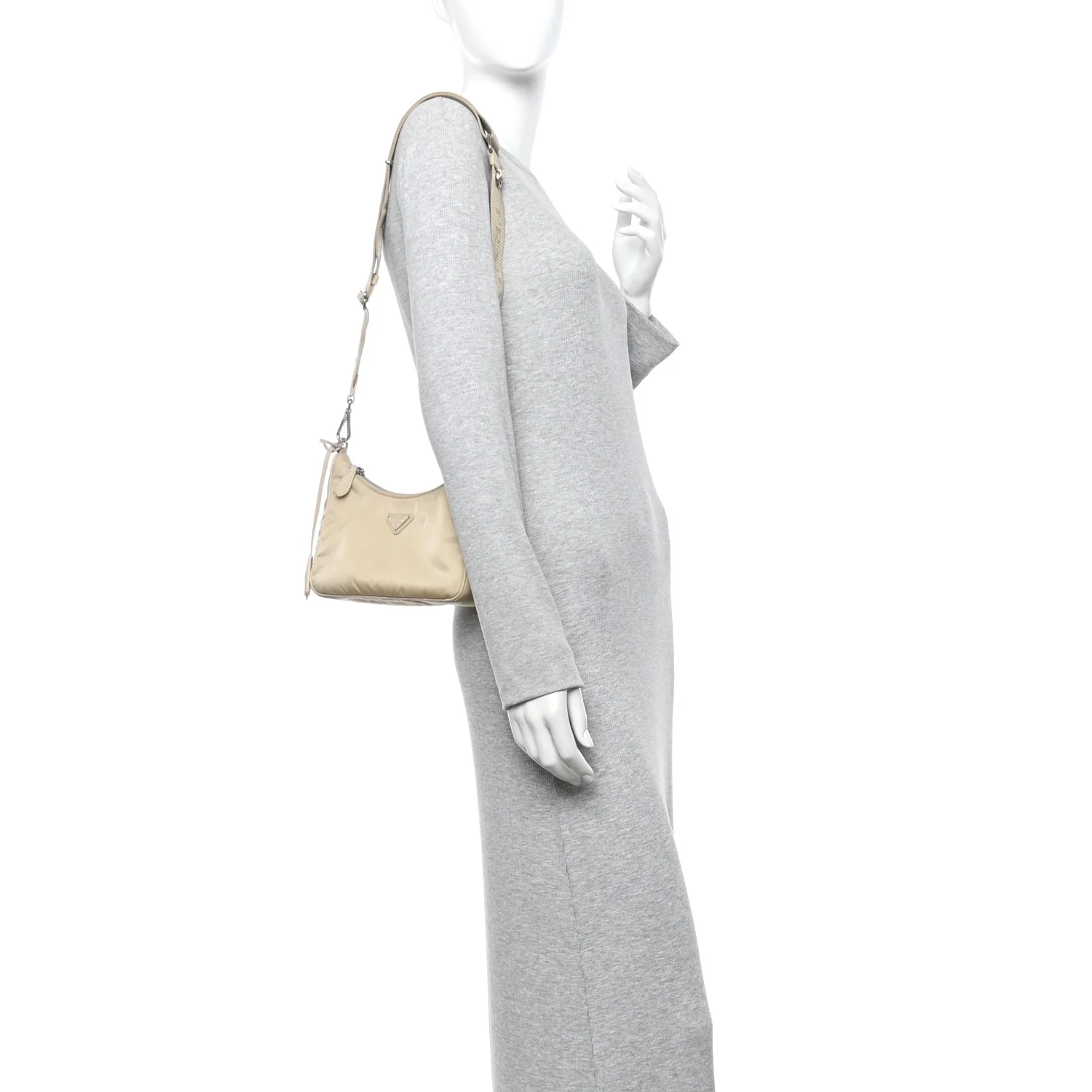 Re-Nylon Saffiano Re-Edition 2005 Shoulder Bag Deserto - Image 2