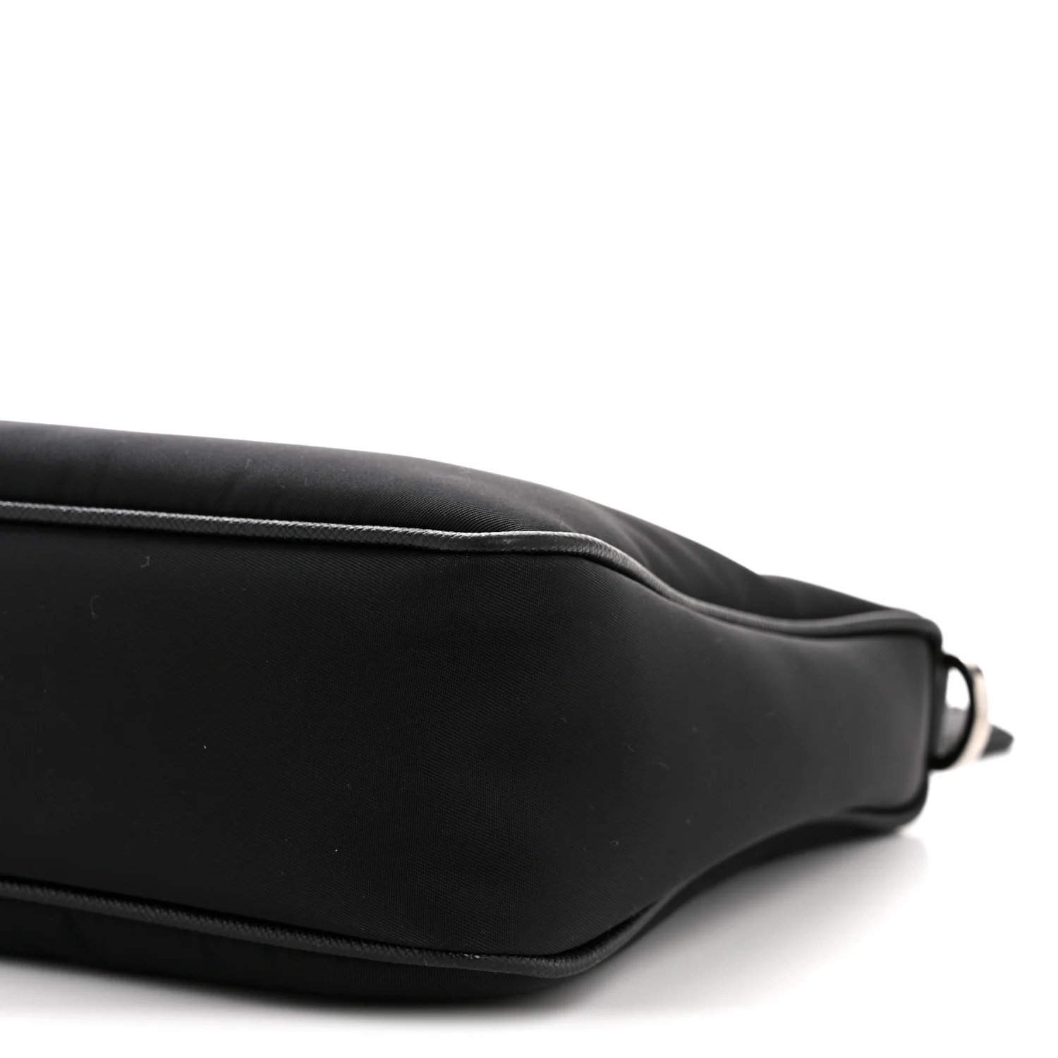 Re-Nylon Saffiano Travel Brique Crossbody Bag Black - Image 11
