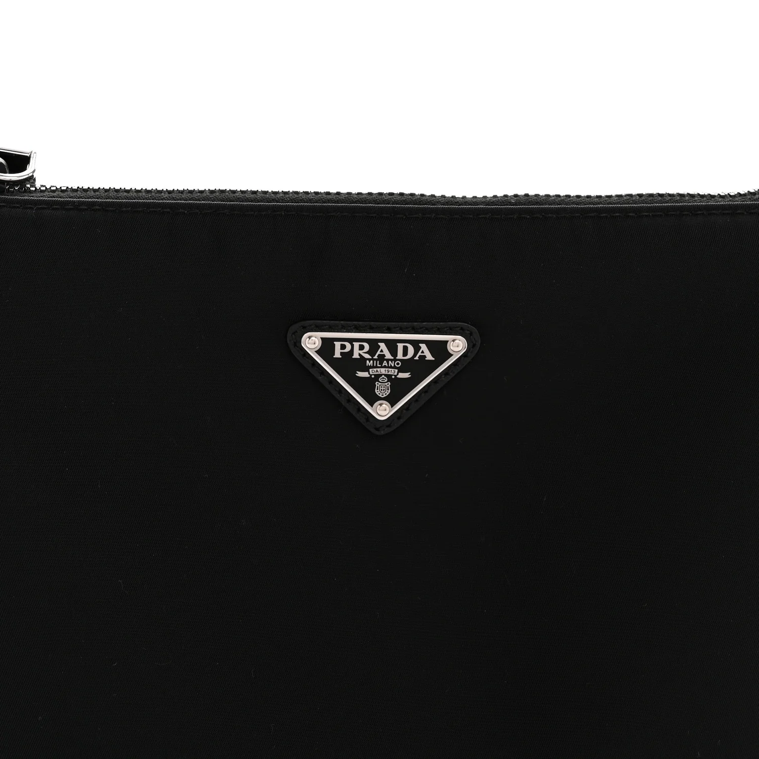 Re-Nylon Saffiano Travel Brique Crossbody Bag Black - Image 9