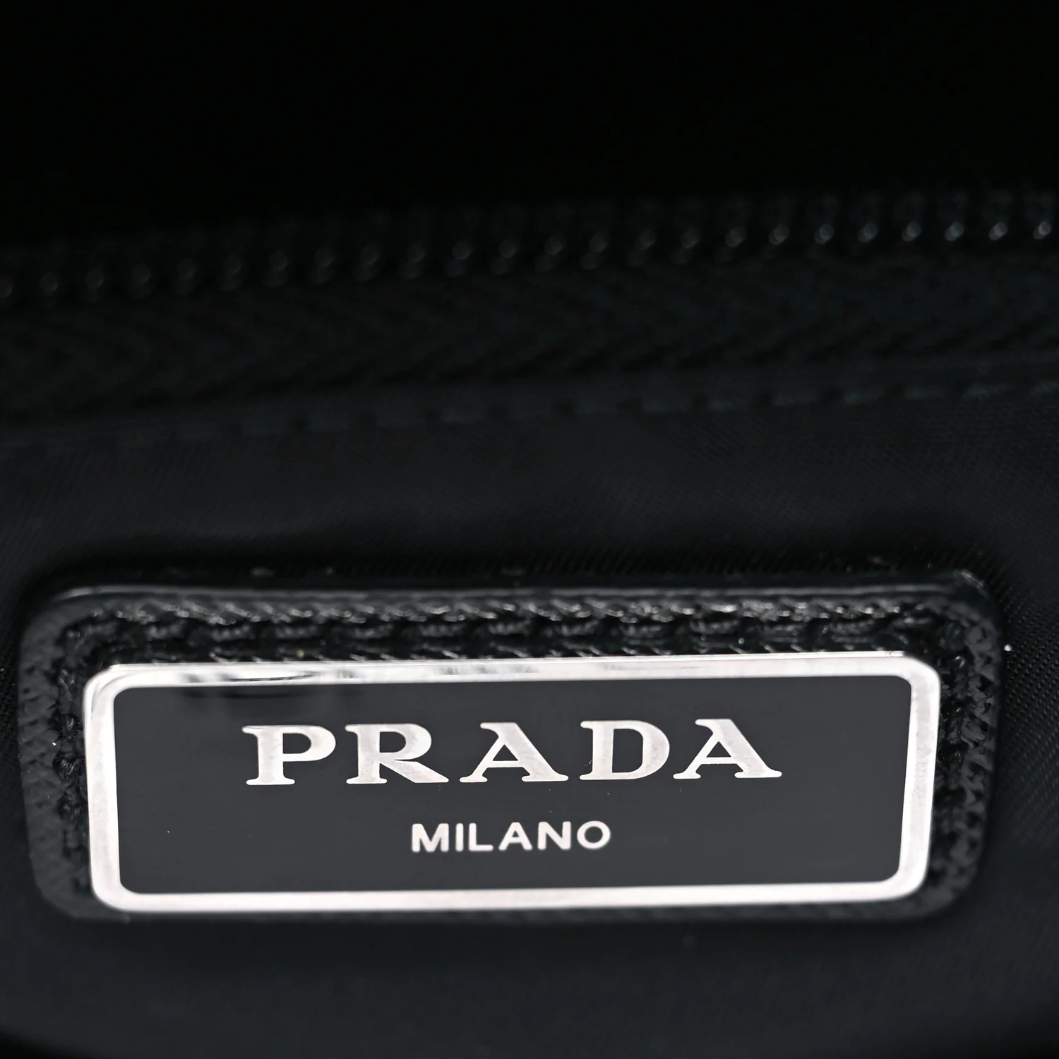 Re-Nylon Saffiano Zip Backpack Black - Image 6