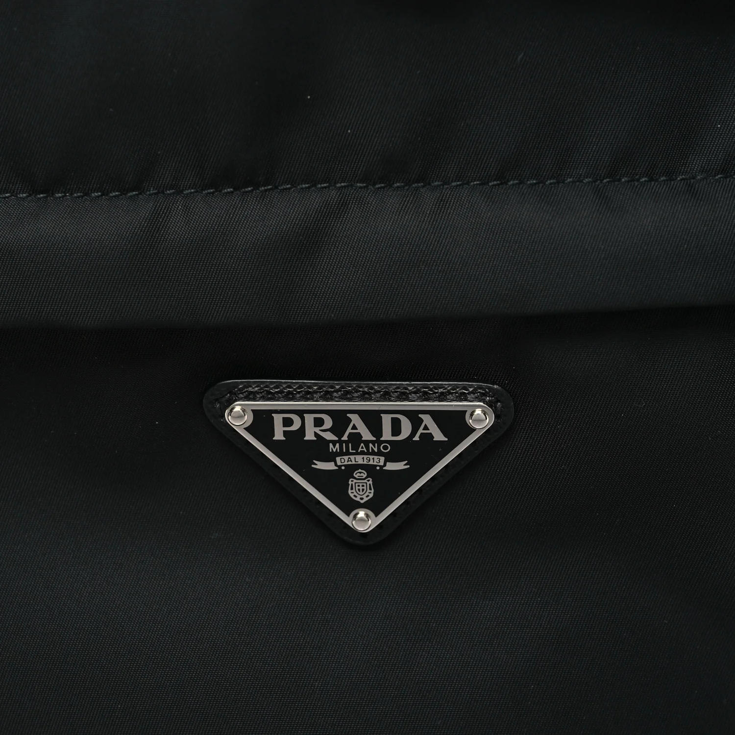 Re-Nylon Saffiano Zip Backpack Black - Image 7