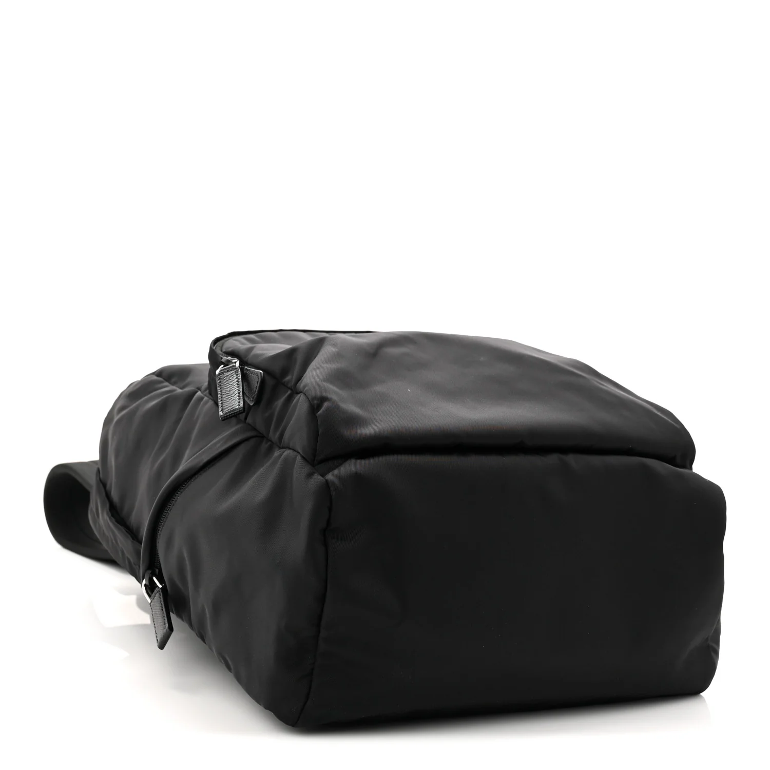 Re-Nylon Saffiano Zip Backpack Black - Image 3