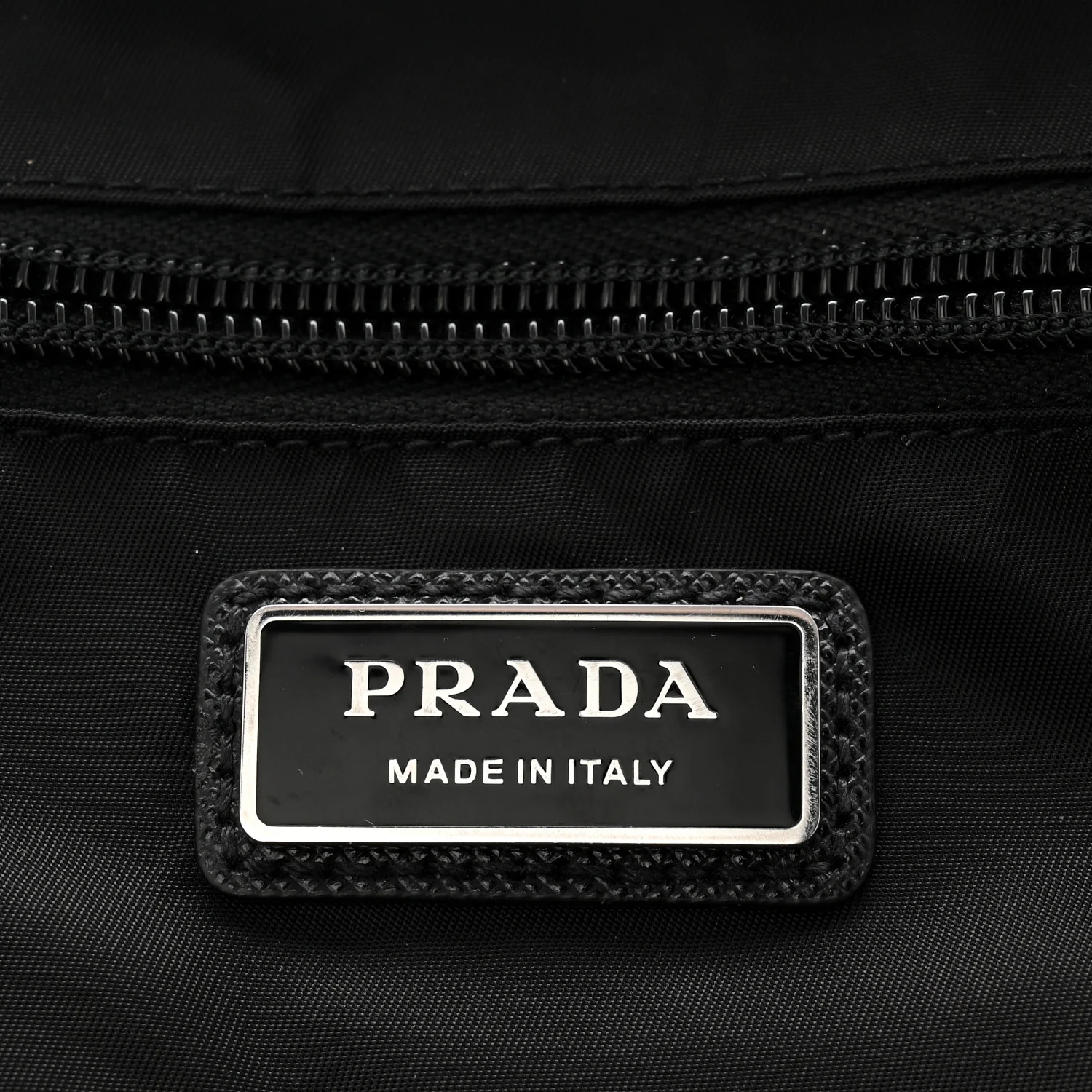 Re-Nylon Saffiano Zip Backpack Black - Image 5