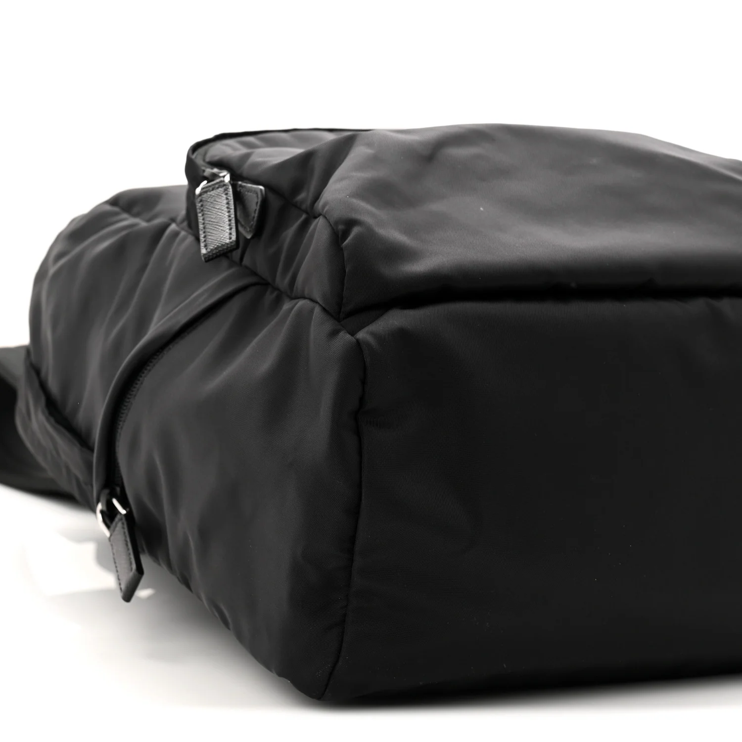 Re-Nylon Saffiano Zip Backpack Black - Image 7