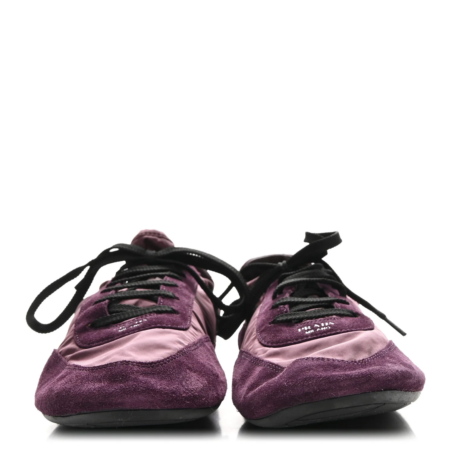 Re-Nylon Suede Collapse Sneakers 39.5 Bordeaux - Image 3