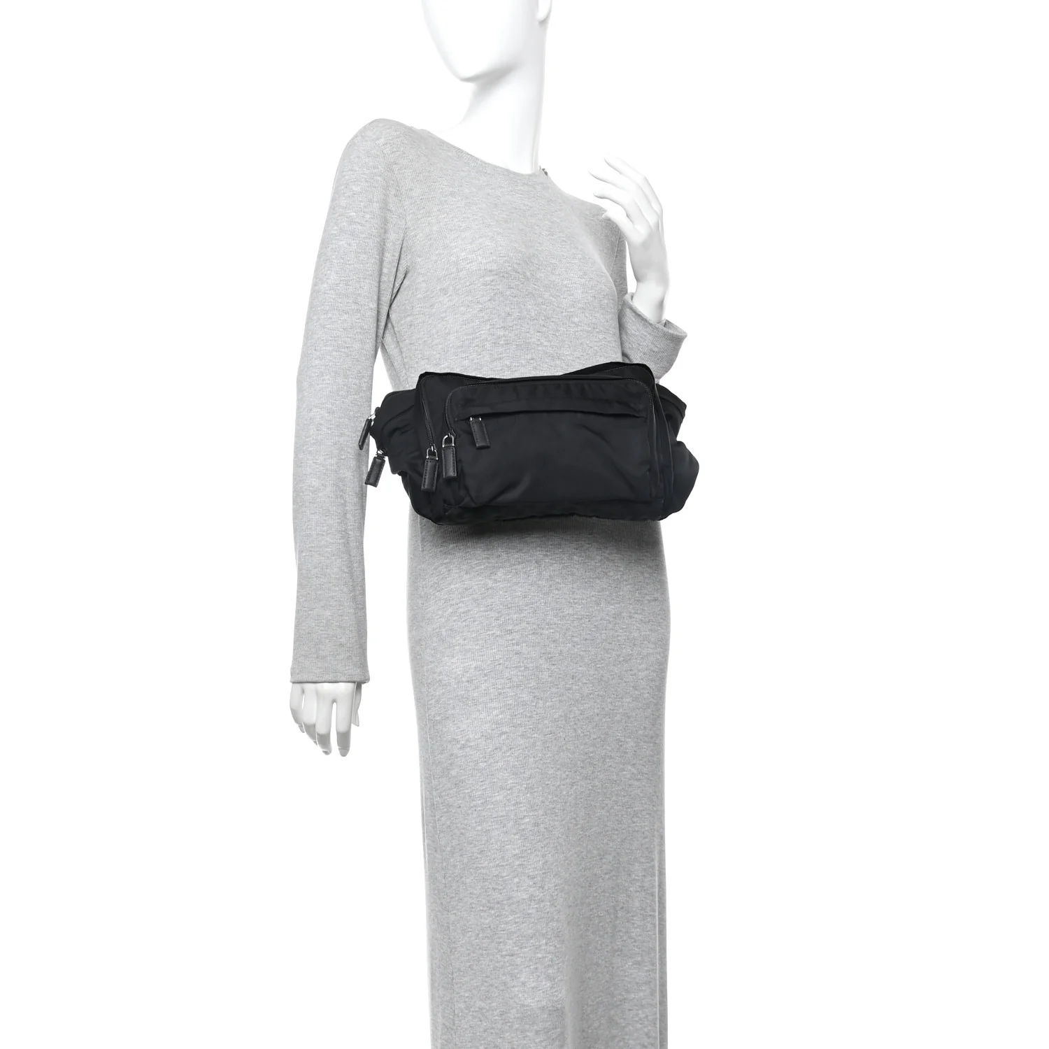 Re-Nylon Tessuto Marsupio Belt Bag Black - Image 2