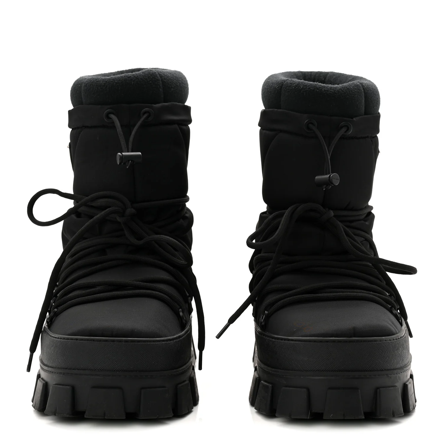 Re-Nylon Triangle Logo Apres Ski Ankle Boots 42 Black - Image 2