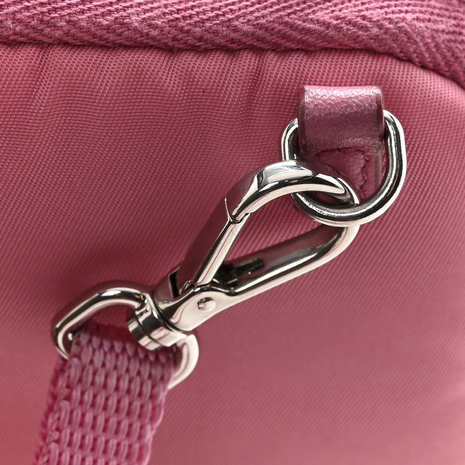 Re-Nylon Triangle Micro Crossbody Pouch Pink - Image 13