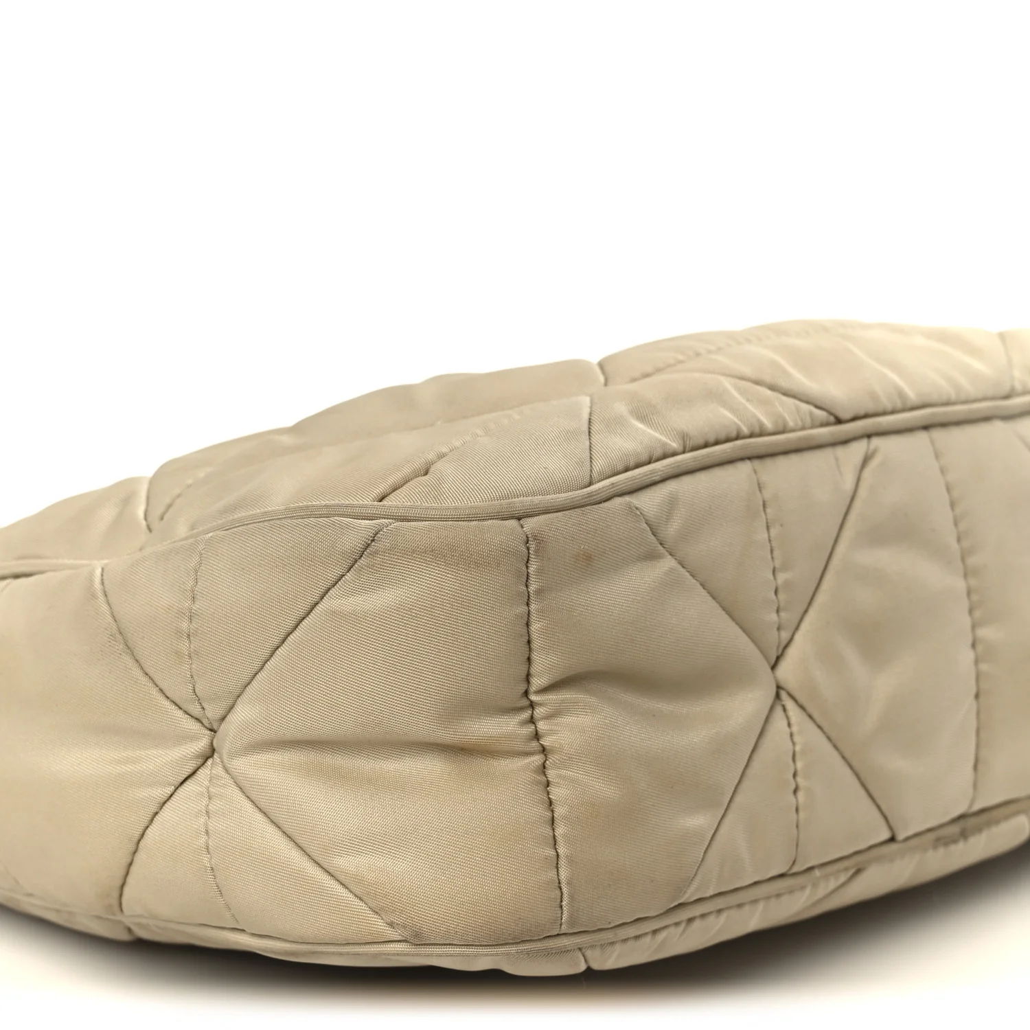Re-Nylon Triangle Quilted Padded Patchwork System Shoulder Bag Deserto - Image 10