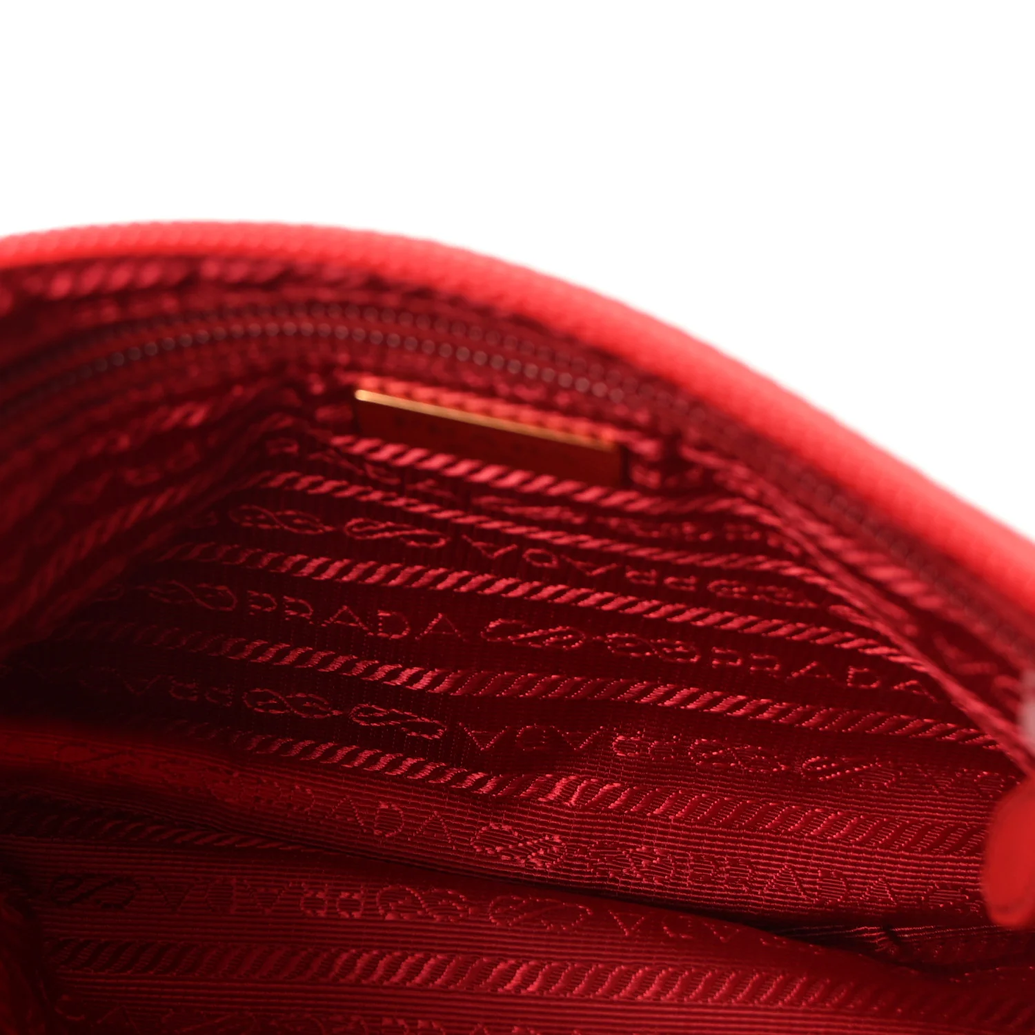 Re-Nylon Vela Saffiano Mini Pochette Bag Rosso - Image 5