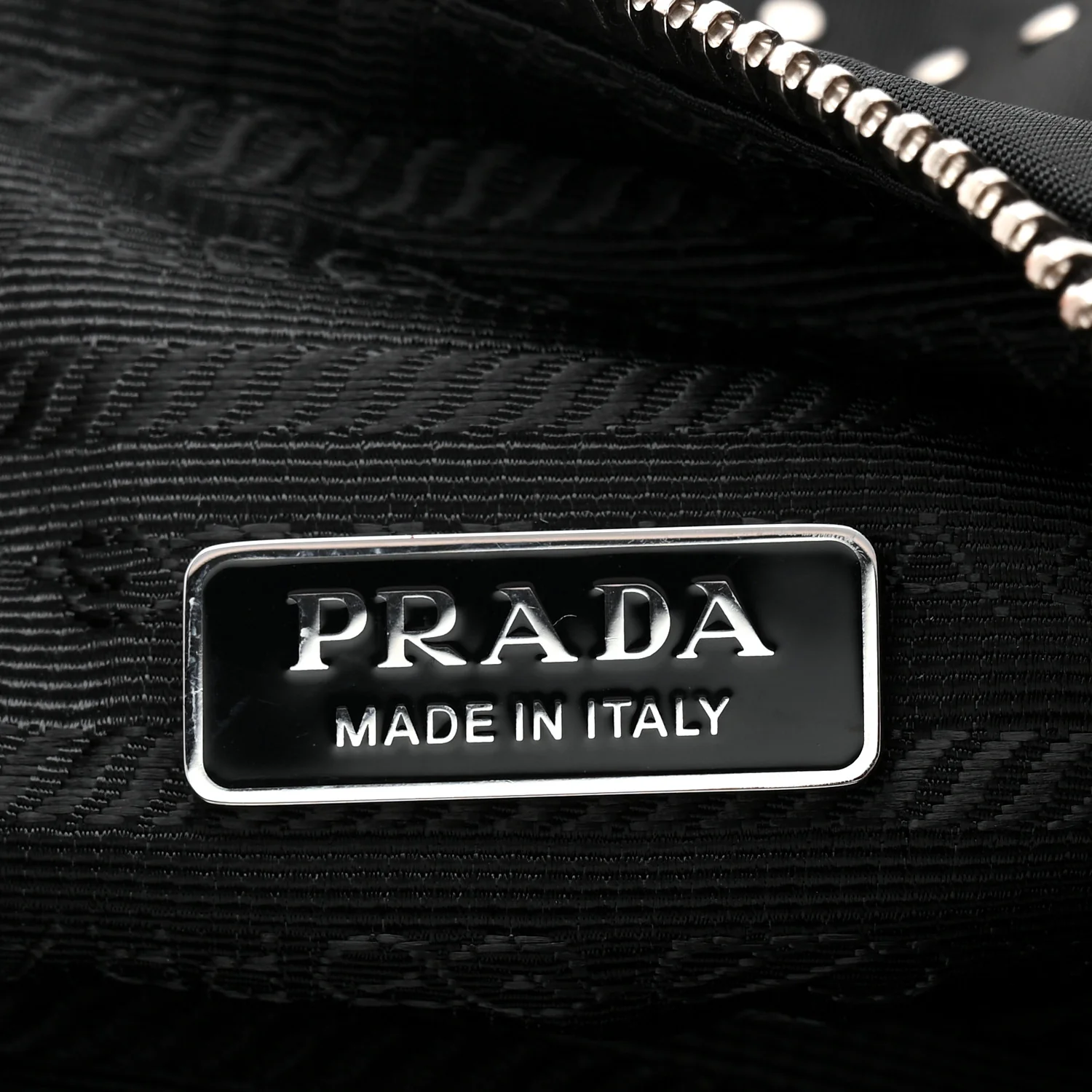 Re-Nylon Vela Studs Mini Re-Edition 2000 Bag Black - Image 6