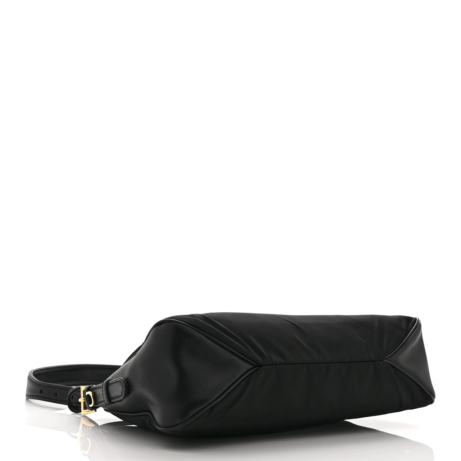 Re-Nylon Vitello Large Aimee Shoulder Bag Black - Image 4