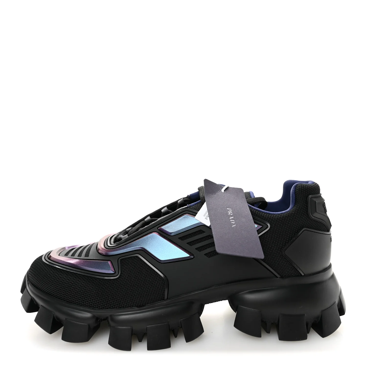 Rubber Knit Fabric Iridescent Mens Cloudbust Thunder Sneakers 10.5 Black
