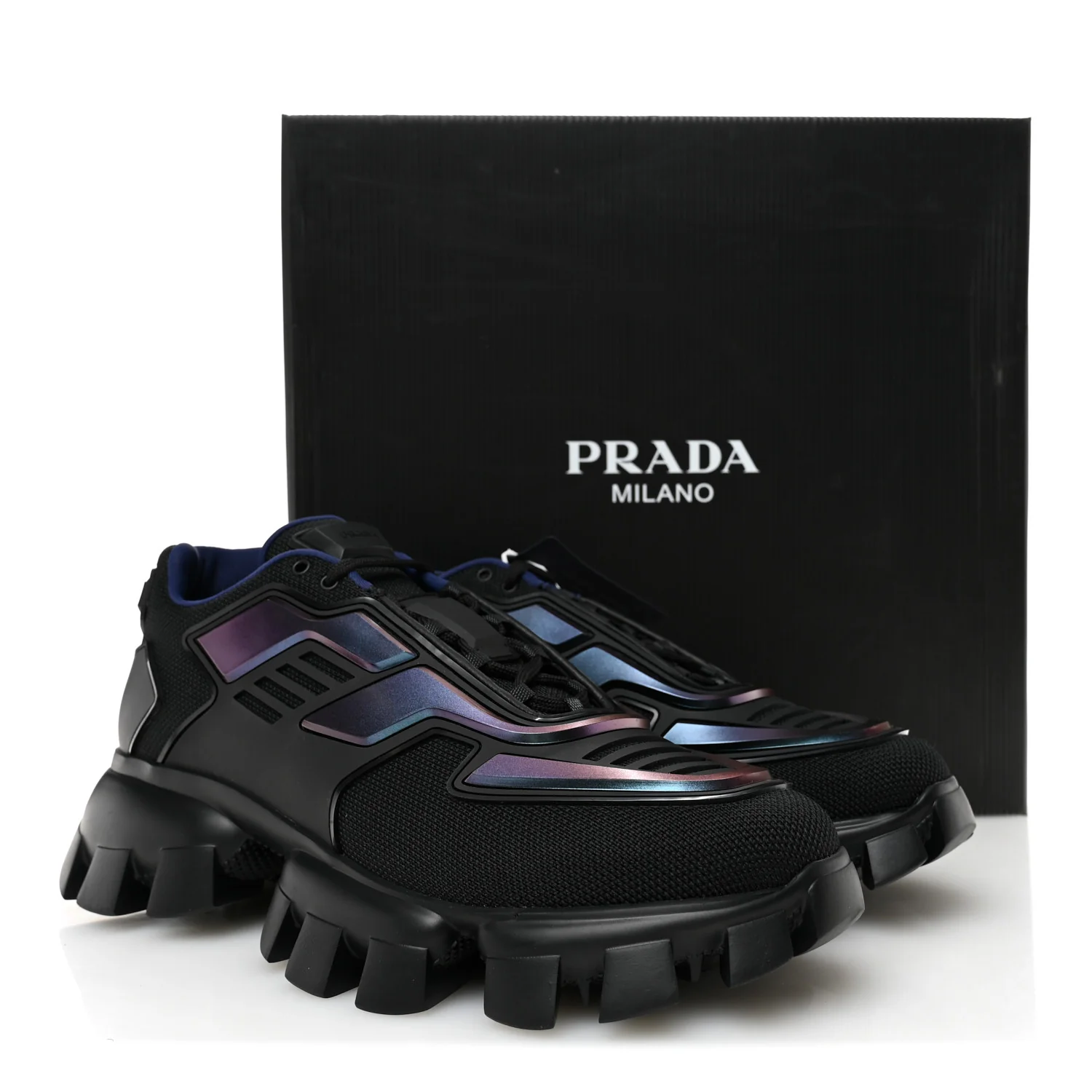 Rubber Knit Fabric Iridescent Mens Cloudbust Thunder Sneakers 10.5 Black - Image 10