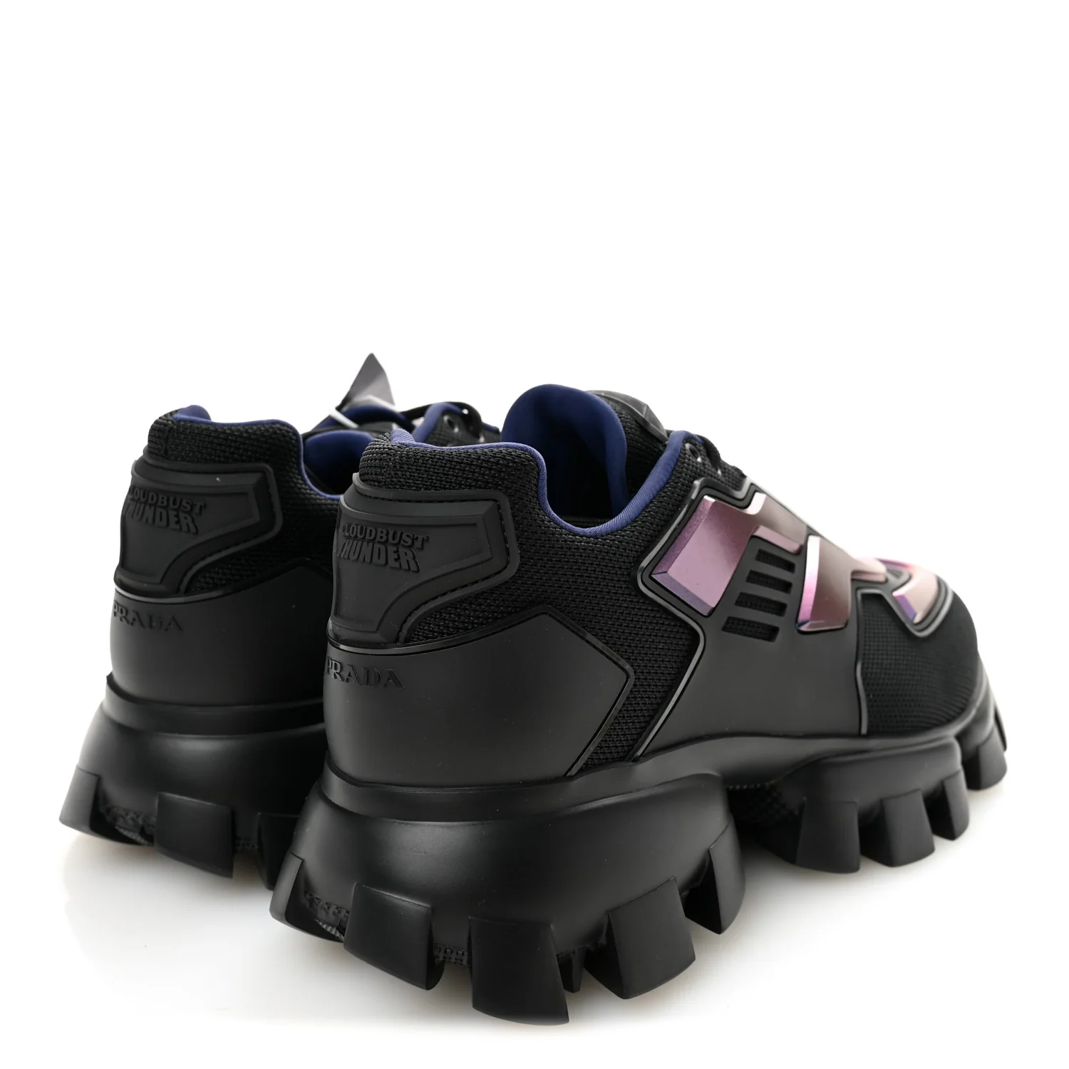 Rubber Knit Fabric Iridescent Mens Cloudbust Thunder Sneakers 10.5 Black - Image 5