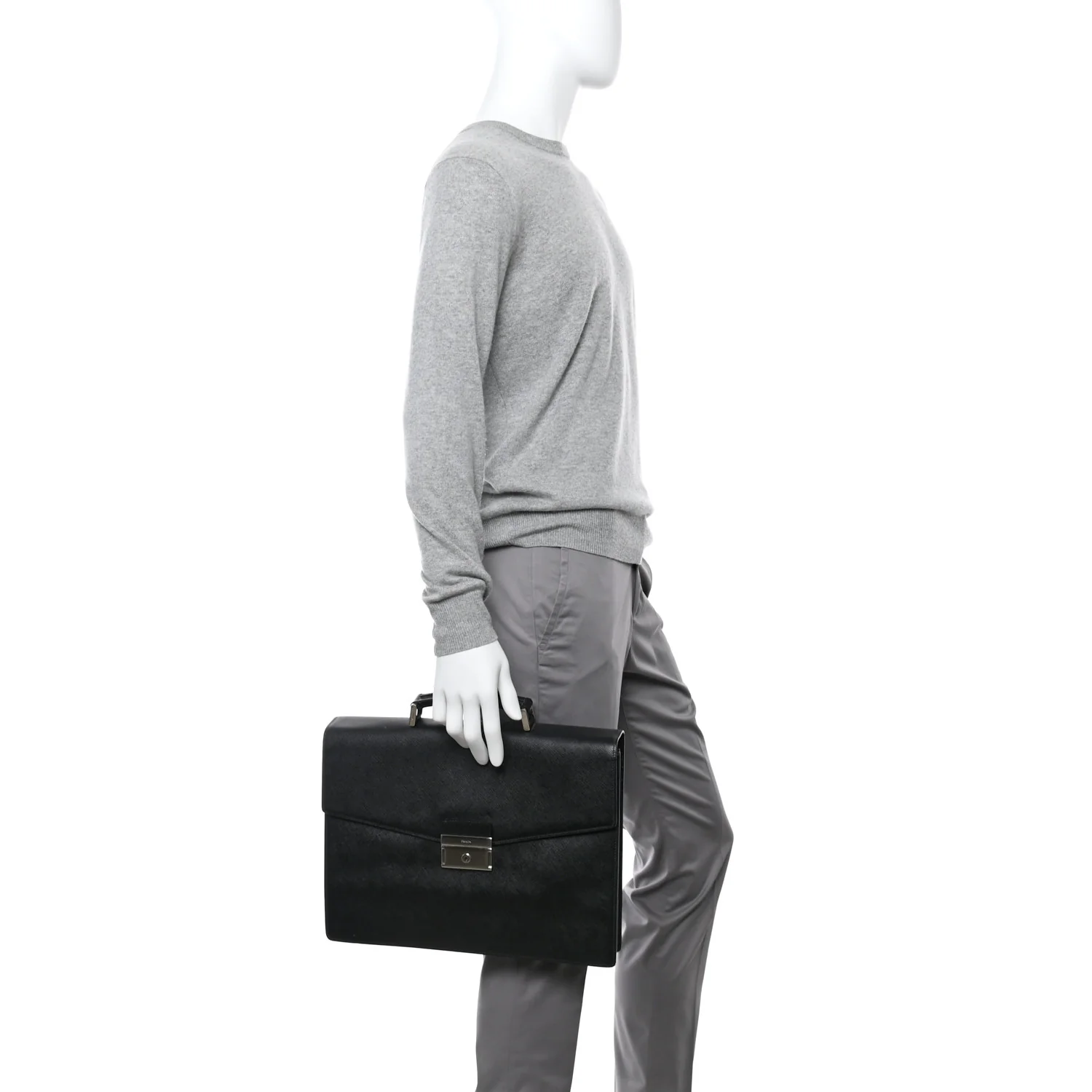 Saffiano Briefcase Black - Image 2