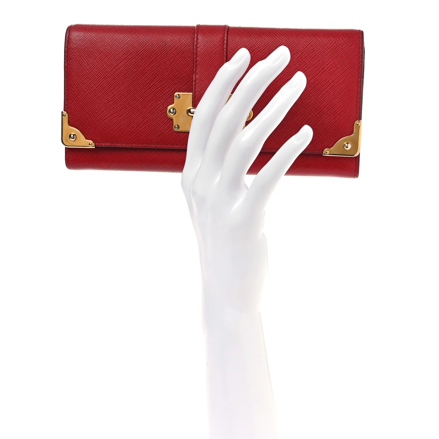 Saffiano Cahier Continental Flap Travel Wallet Fuoco - Image 2