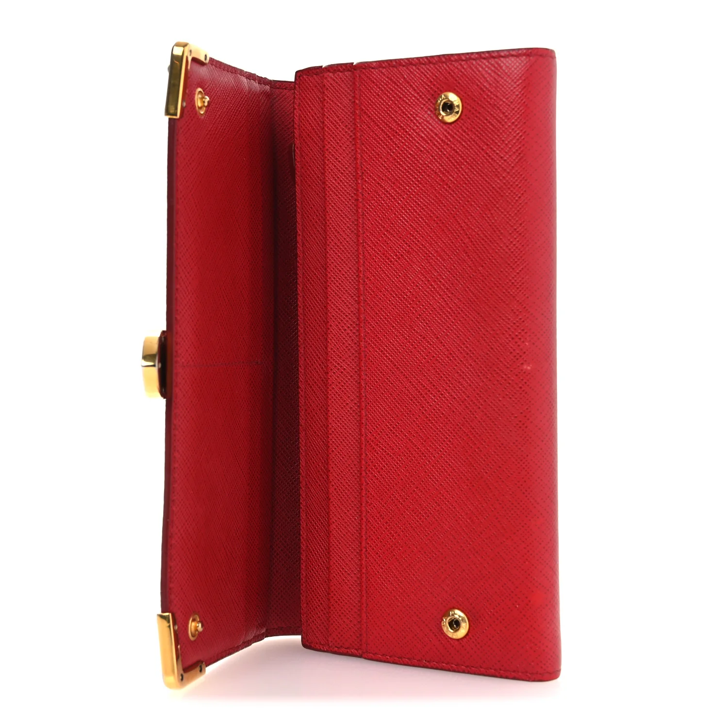 Saffiano Cahier Continental Flap Travel Wallet Fuoco - Image 6