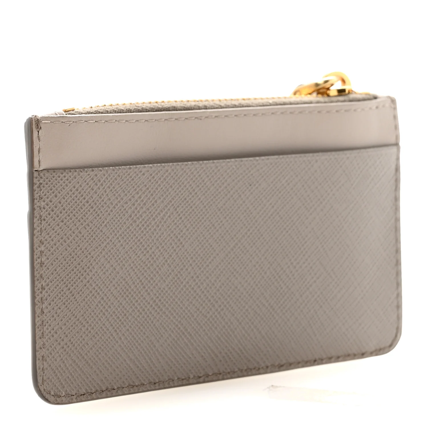 Saffiano City Calf Coin Case Card Holder Argilla Pomice - Image 3