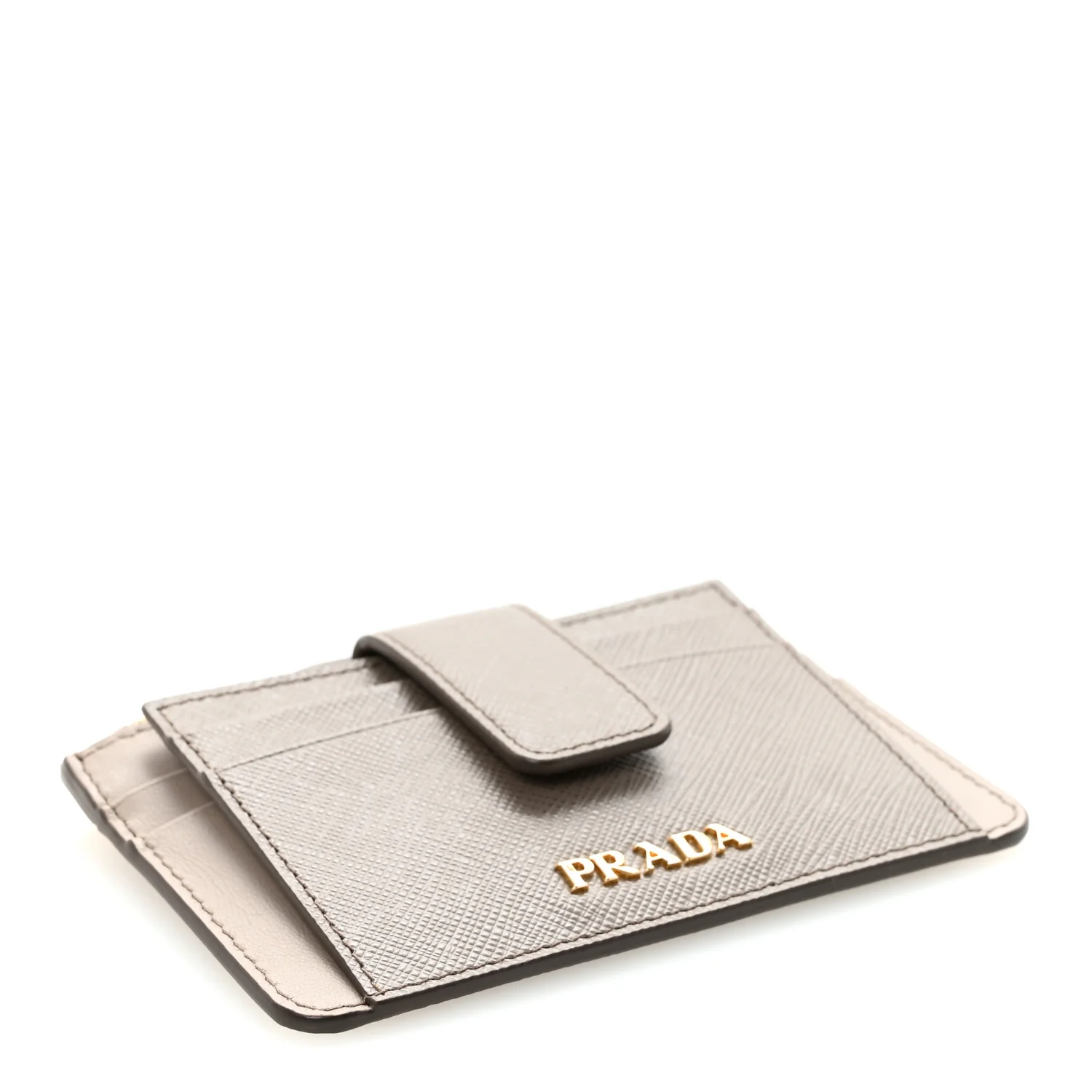 Saffiano City Calf Coin Case Card Holder Argilla Pomice - Image 4