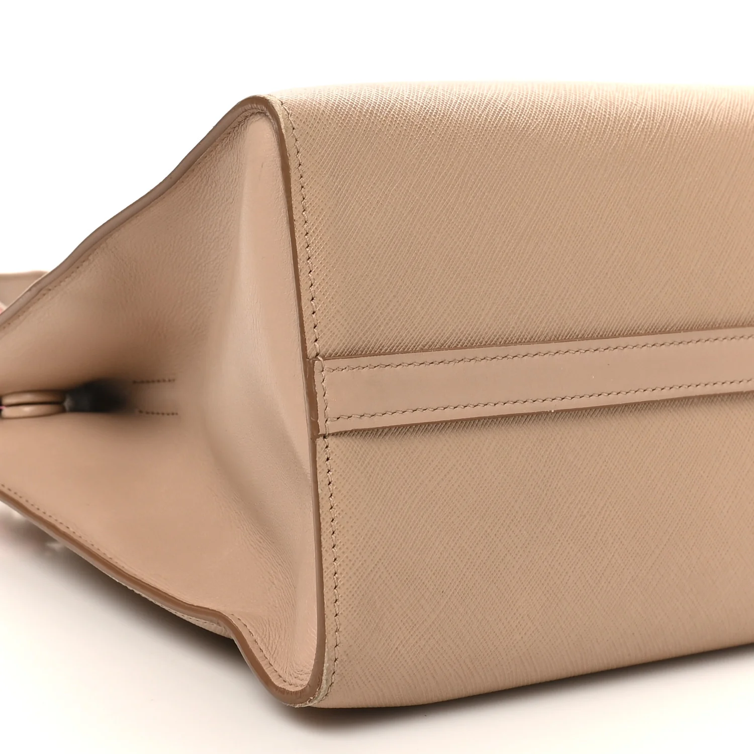 Saffiano City Calfskin Greche Medium Paradigme Bag Cammeo Begonia - Image 8