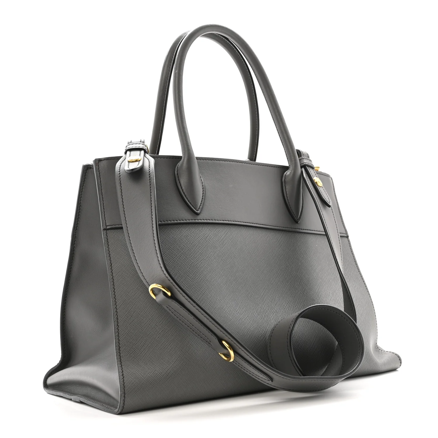 Saffiano City Calfskin Medium Esplanade Tote Mercurio - Image 3