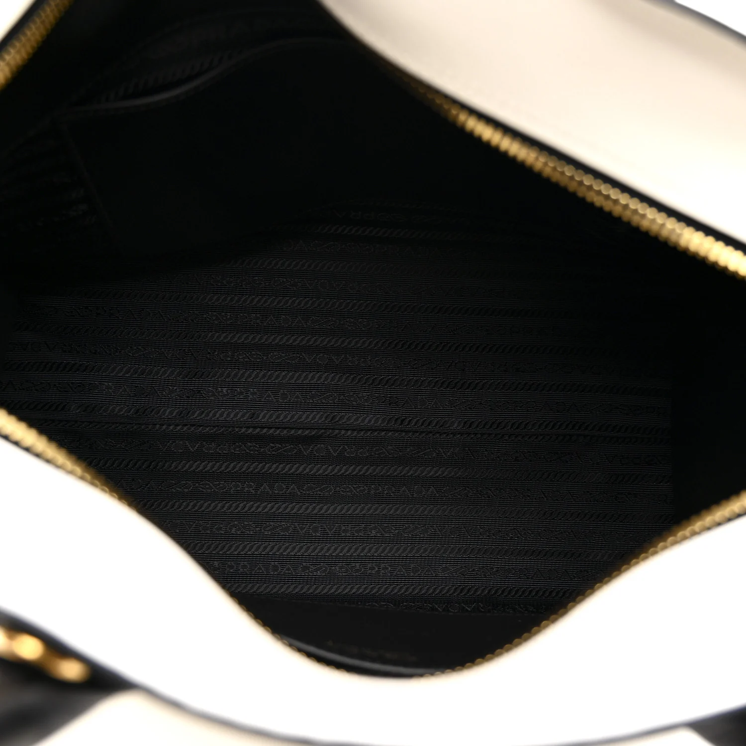 Saffiano City Calfskin Medium Esplanade White Black - Image 5