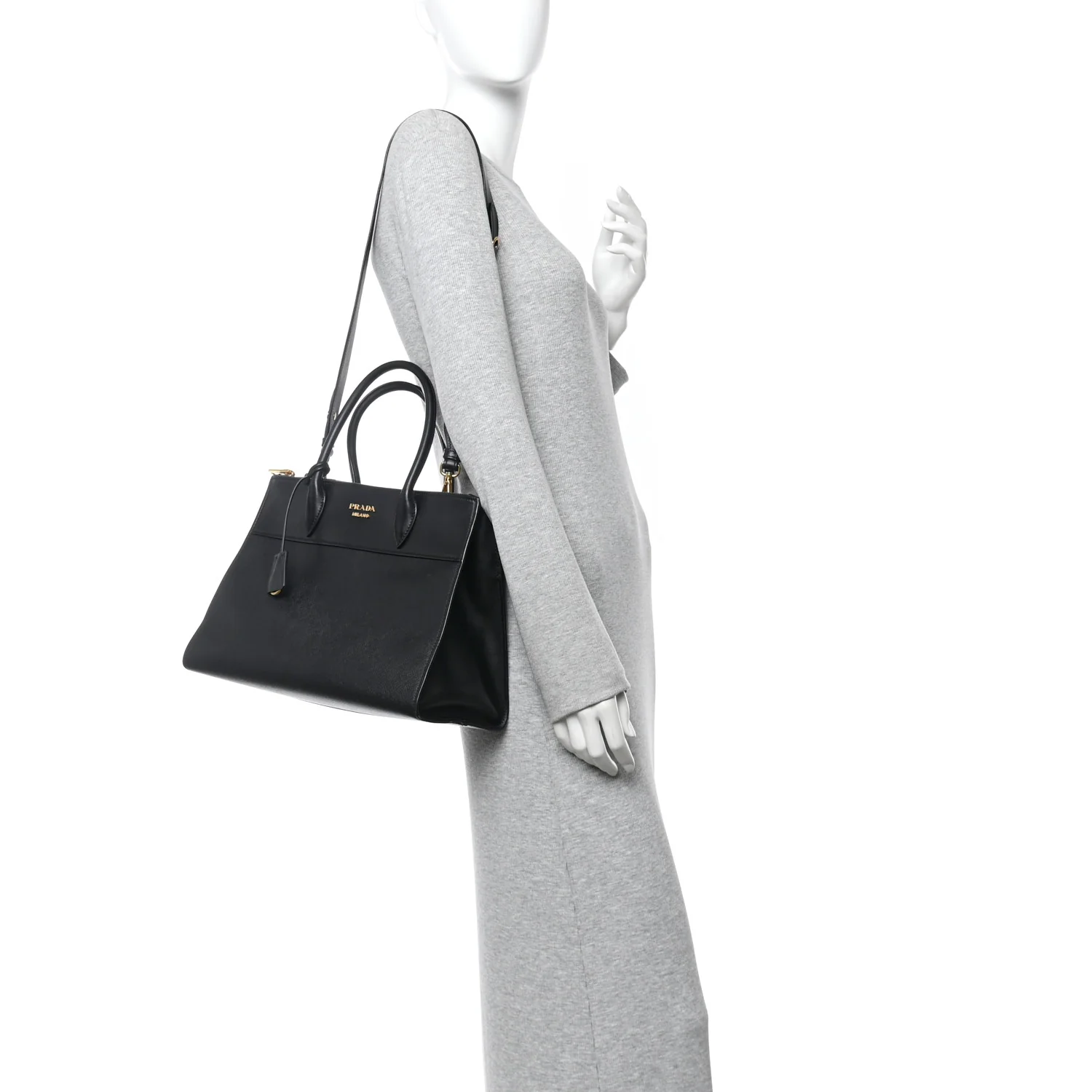 Saffiano City Calfskin Paradigme Bag Black - Image 2