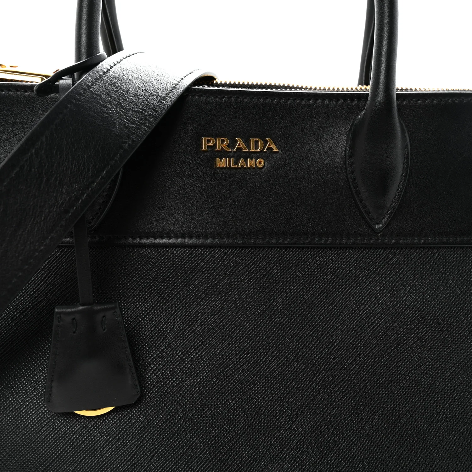 Saffiano City Calfskin Paradigme Bag Black - Image 7