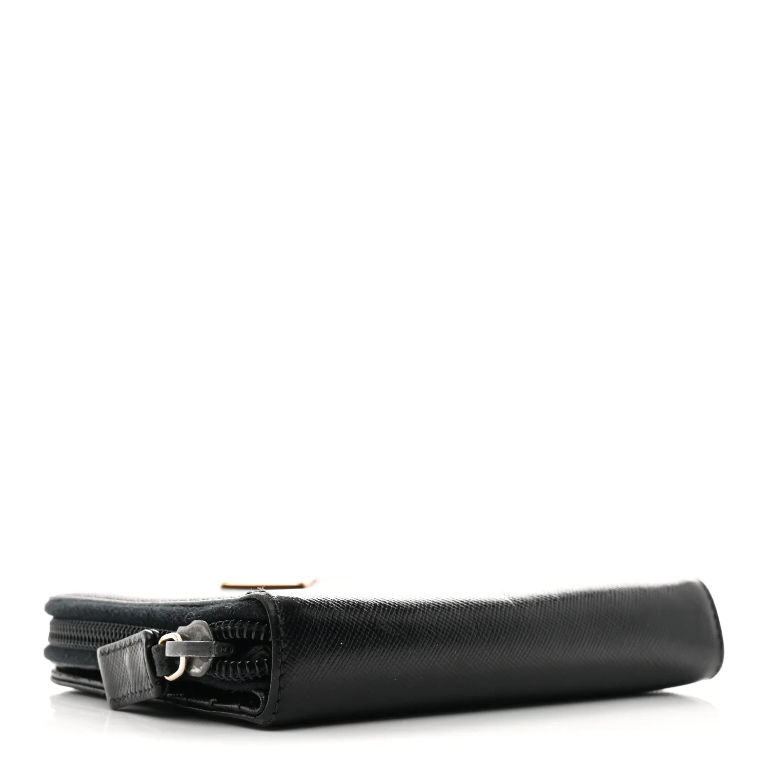 Saffiano Compact Zip Around Wallet Black - Image 4
