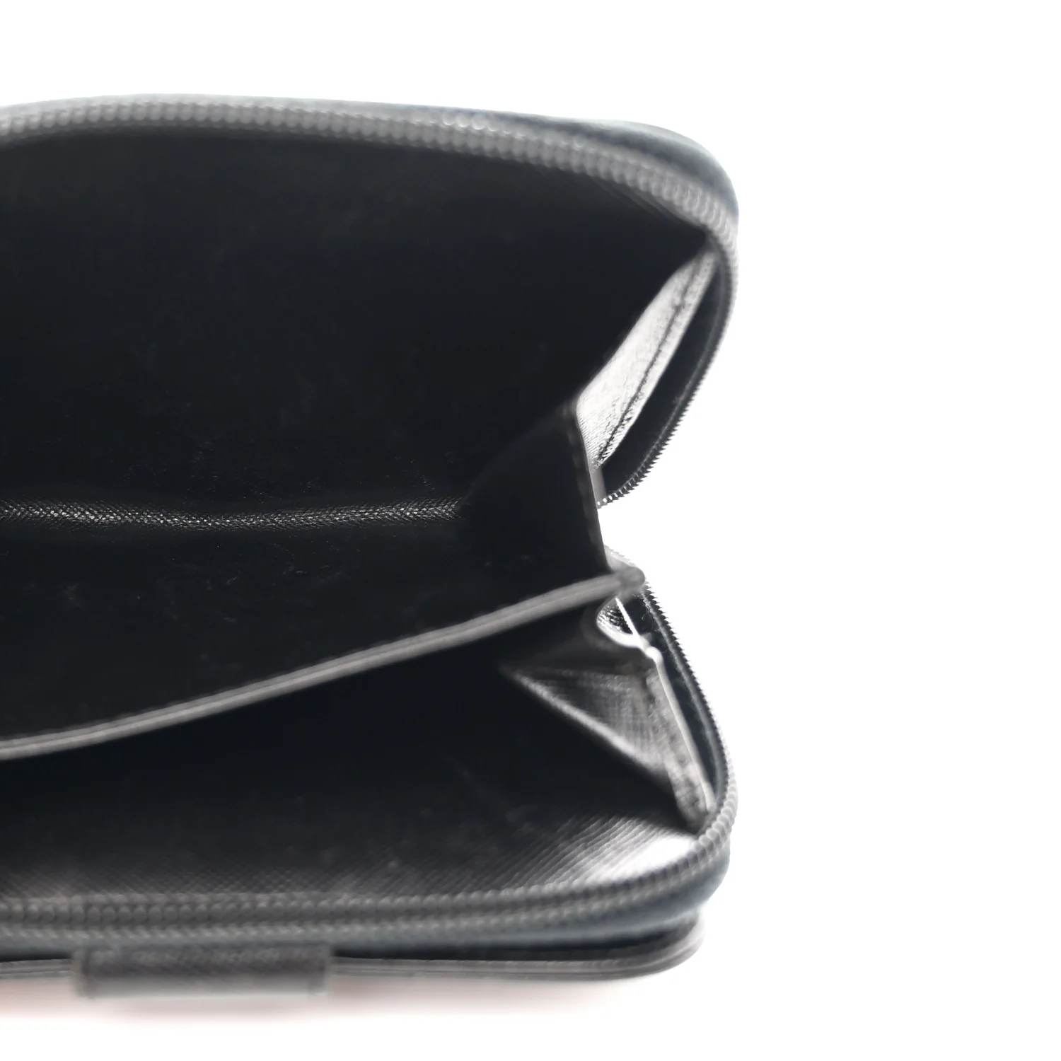 Saffiano Compact Zip Around Wallet Black - Image 5
