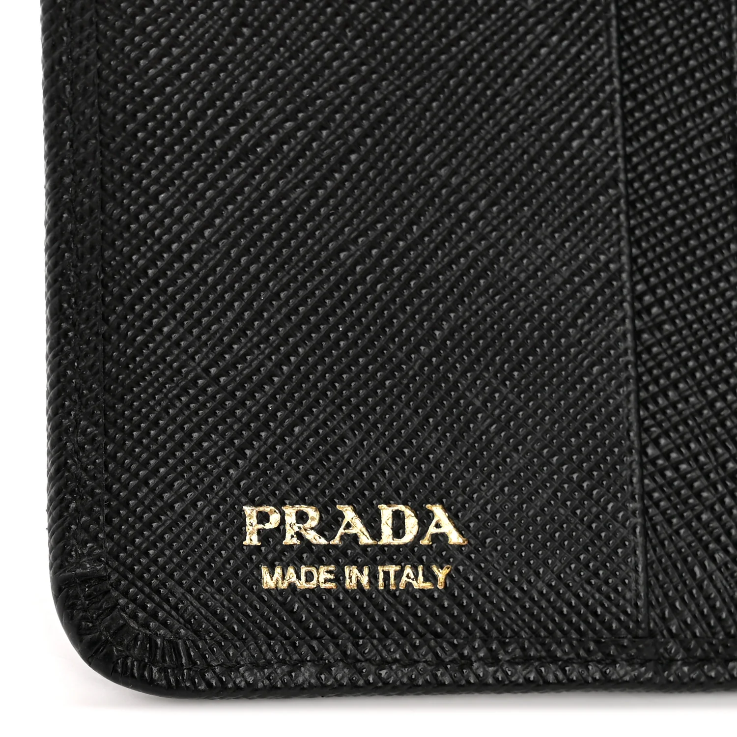 Saffiano Compact Zip Around Wallet Black - Image 6
