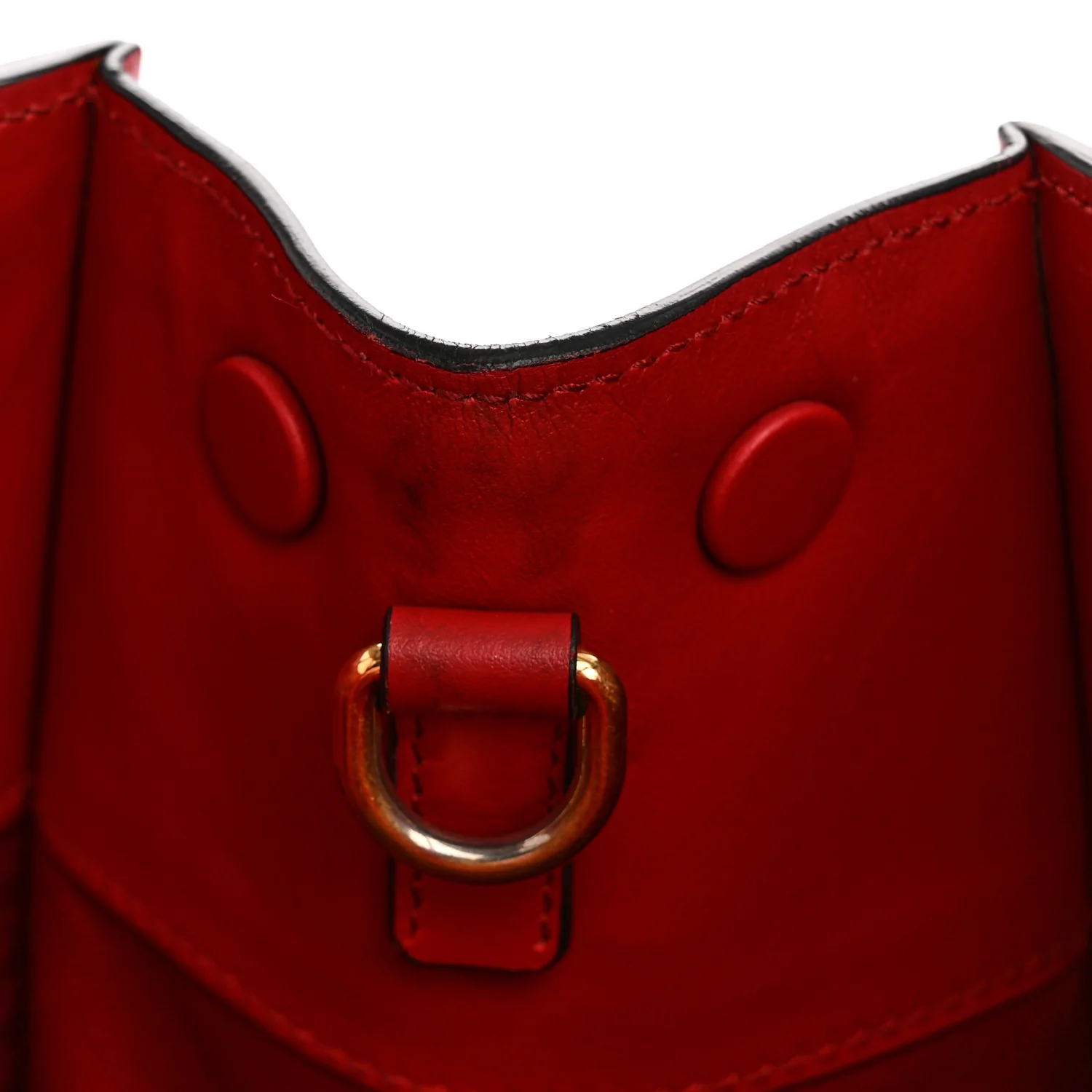 Saffiano Cuir Calfskin Medium Monochrome Top Handle Tote Fuoco - Image 11