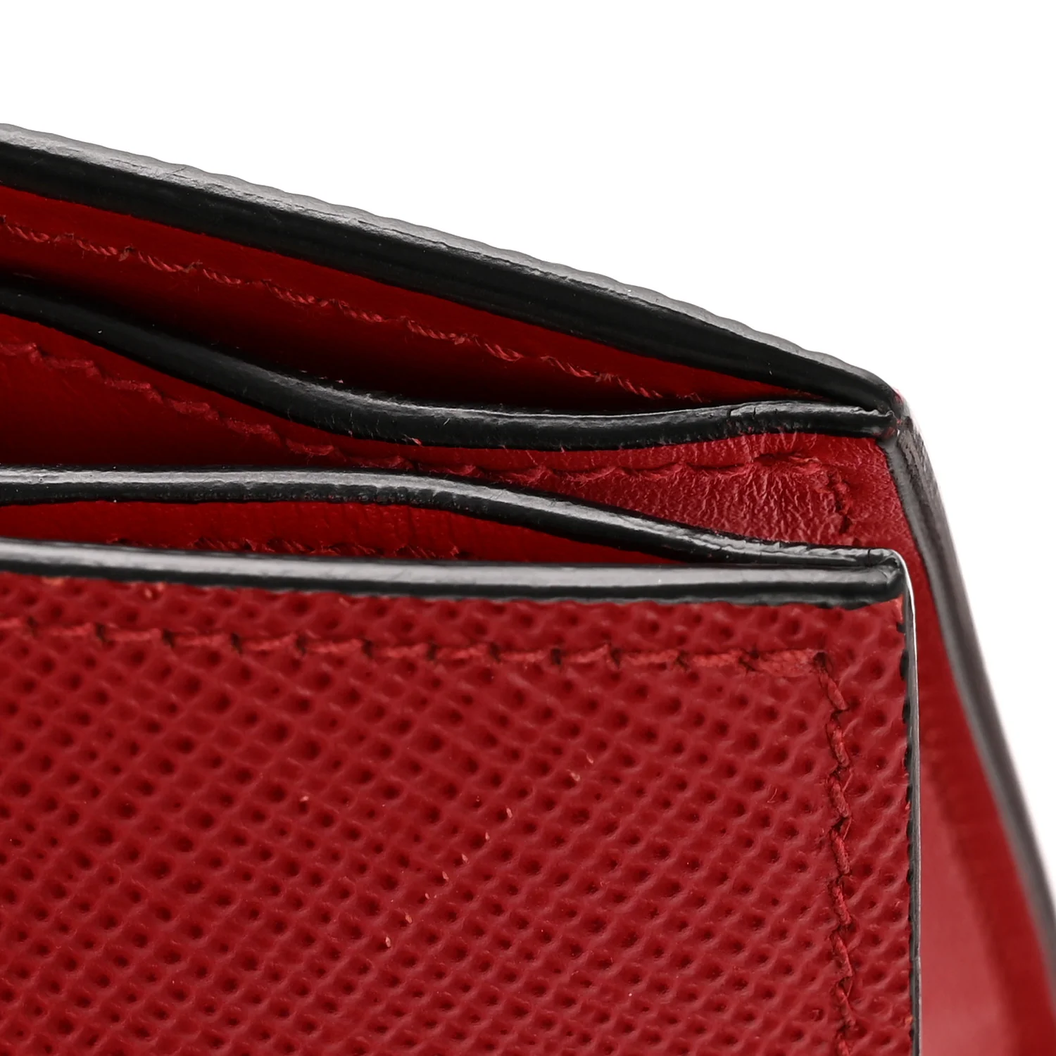 Saffiano Cuir Calfskin Medium Monochrome Top Handle Tote Fuoco - Image 12