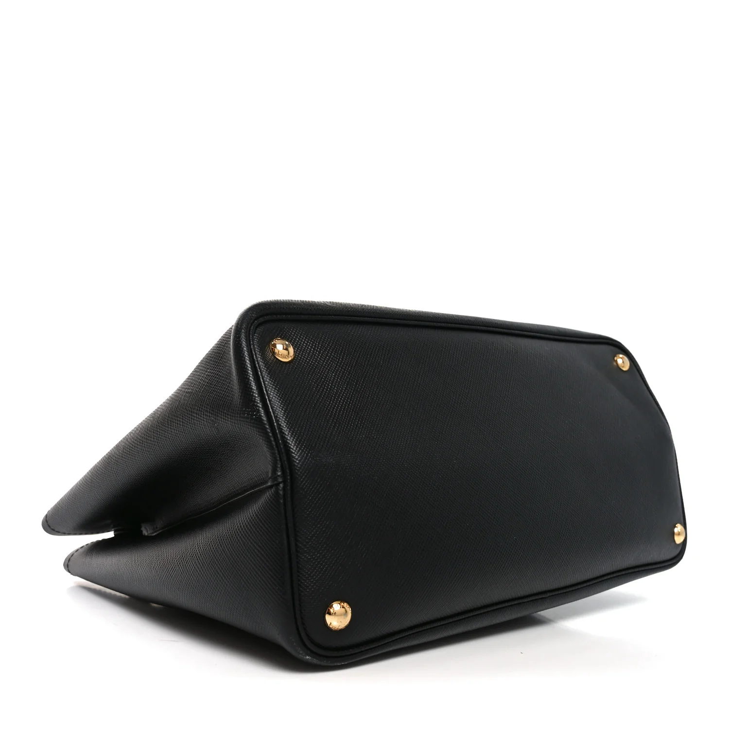 Saffiano Cuir Large Double Bag Black Fuoco - Image 4