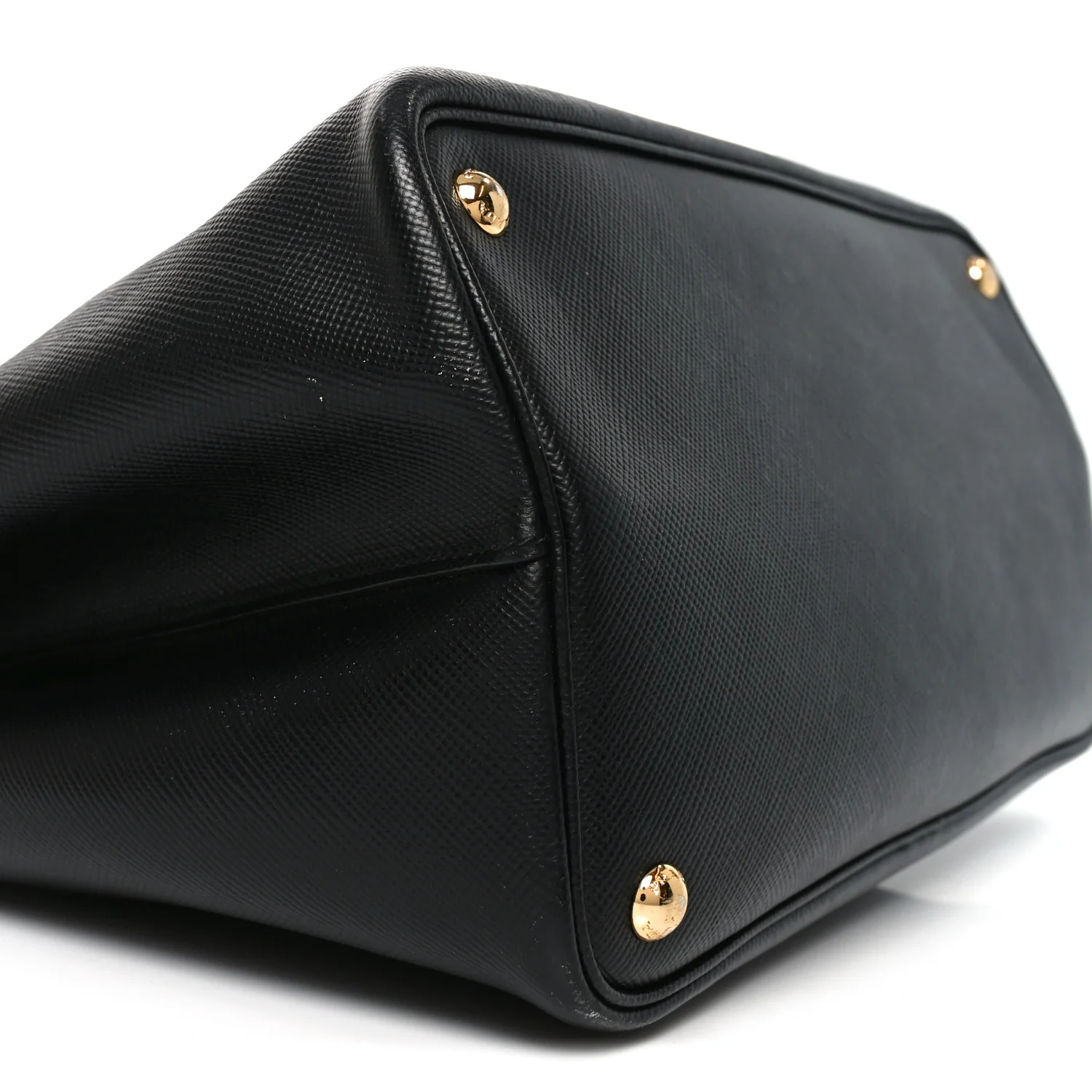 Saffiano Cuir Large Double Bag Black Fuoco - Image 8