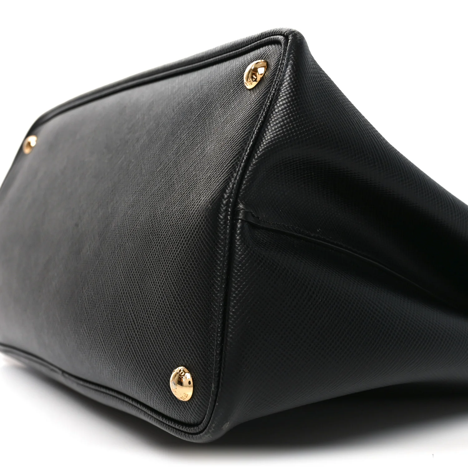 Saffiano Cuir Large Double Bag Black Fuoco - Image 9