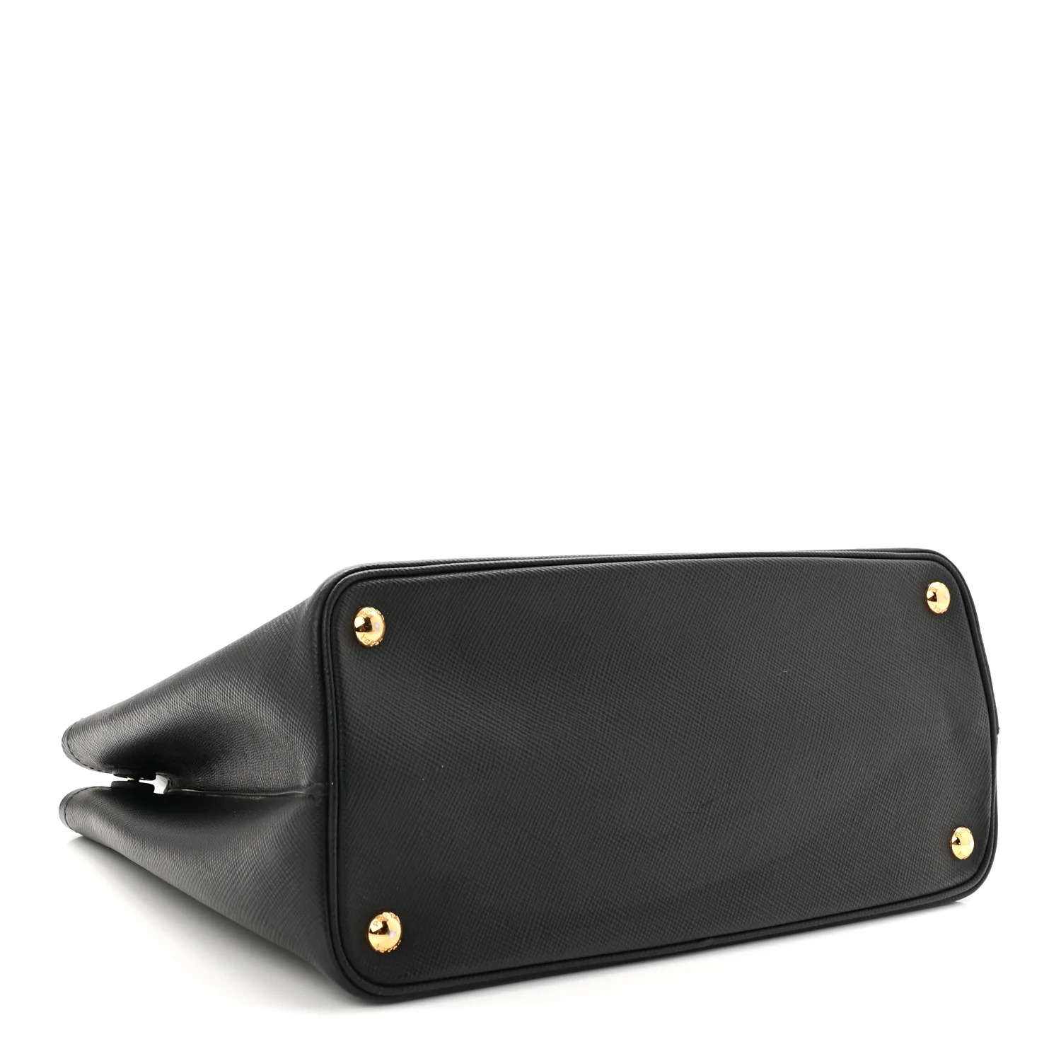 Saffiano Cuir Large Double Bag Black Mughetto - Image 4