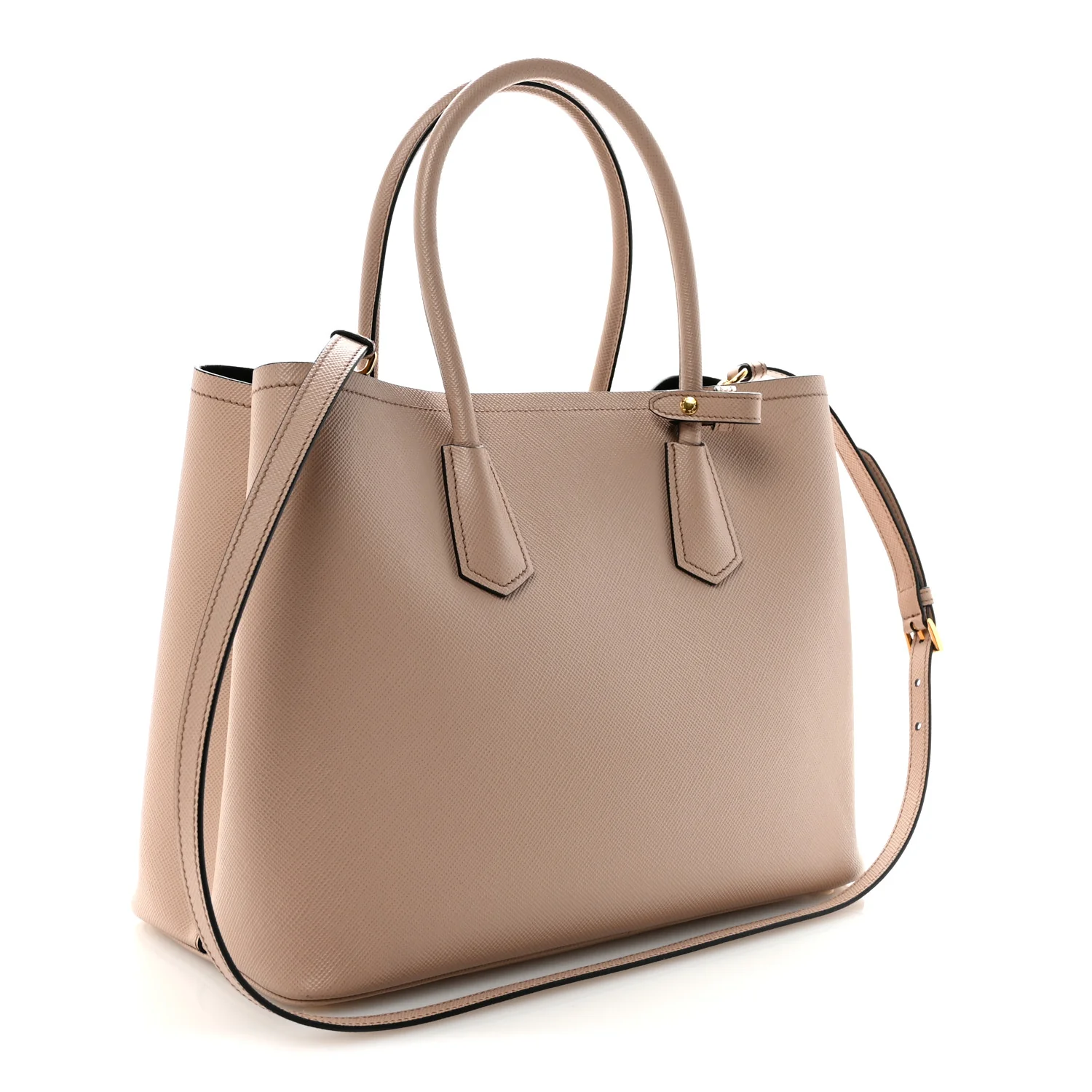 Saffiano Cuir Large Double Bag Cammeo Black - Image 3