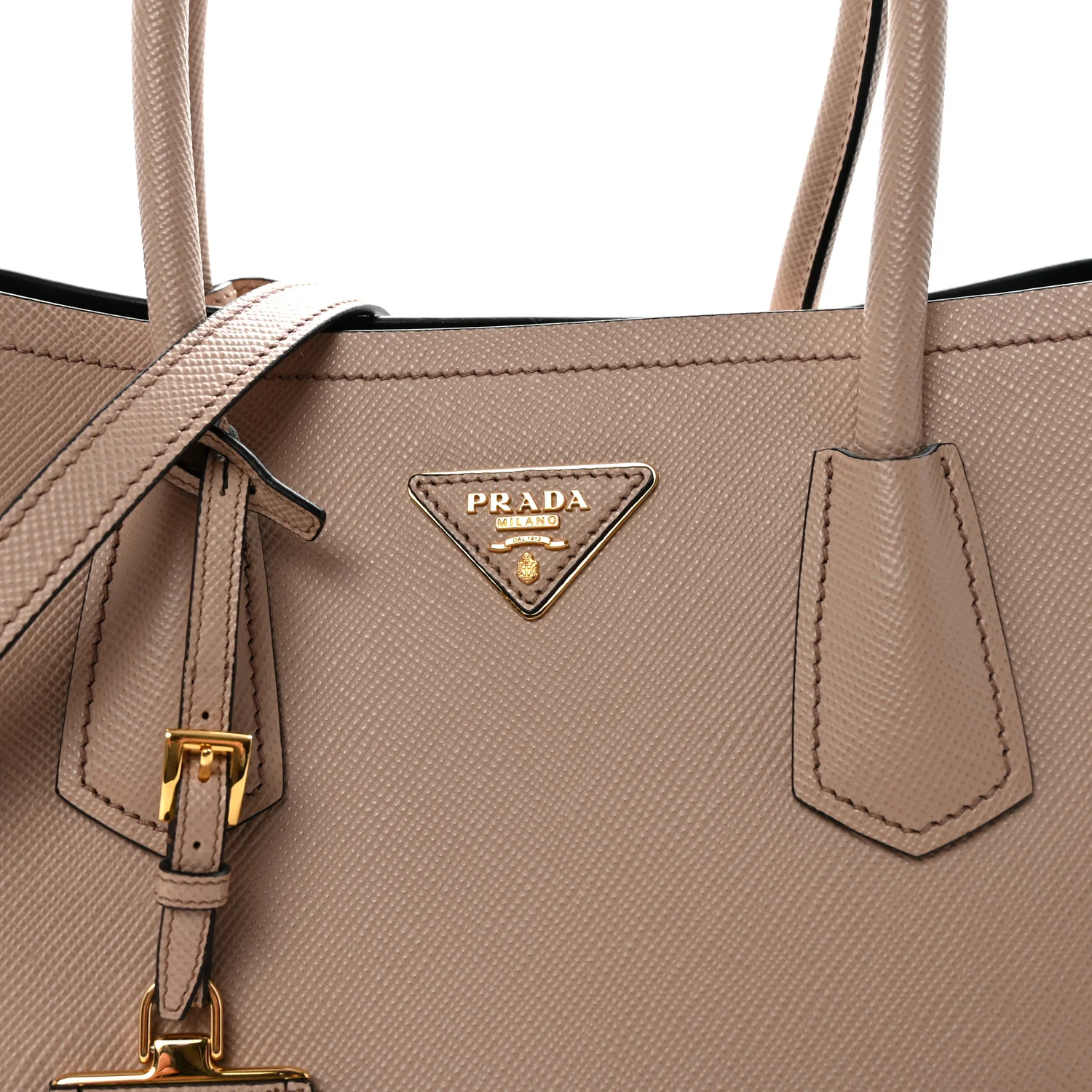 Saffiano Cuir Large Double Bag Cammeo Black - Image 7